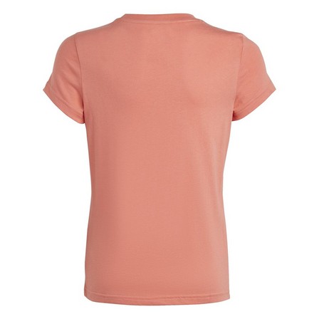 Kids Girls Essentials Big Logo Cotton T-Shirt, Orange, A901_ONE, large image number 3