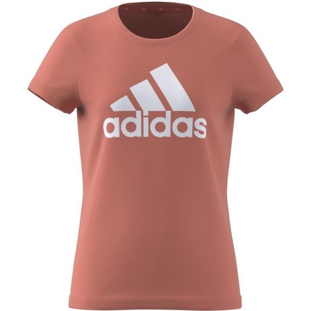 Kids Girls Essentials Big Logo Cotton T-Shirt, Orange, A901_ONE, large image number 12