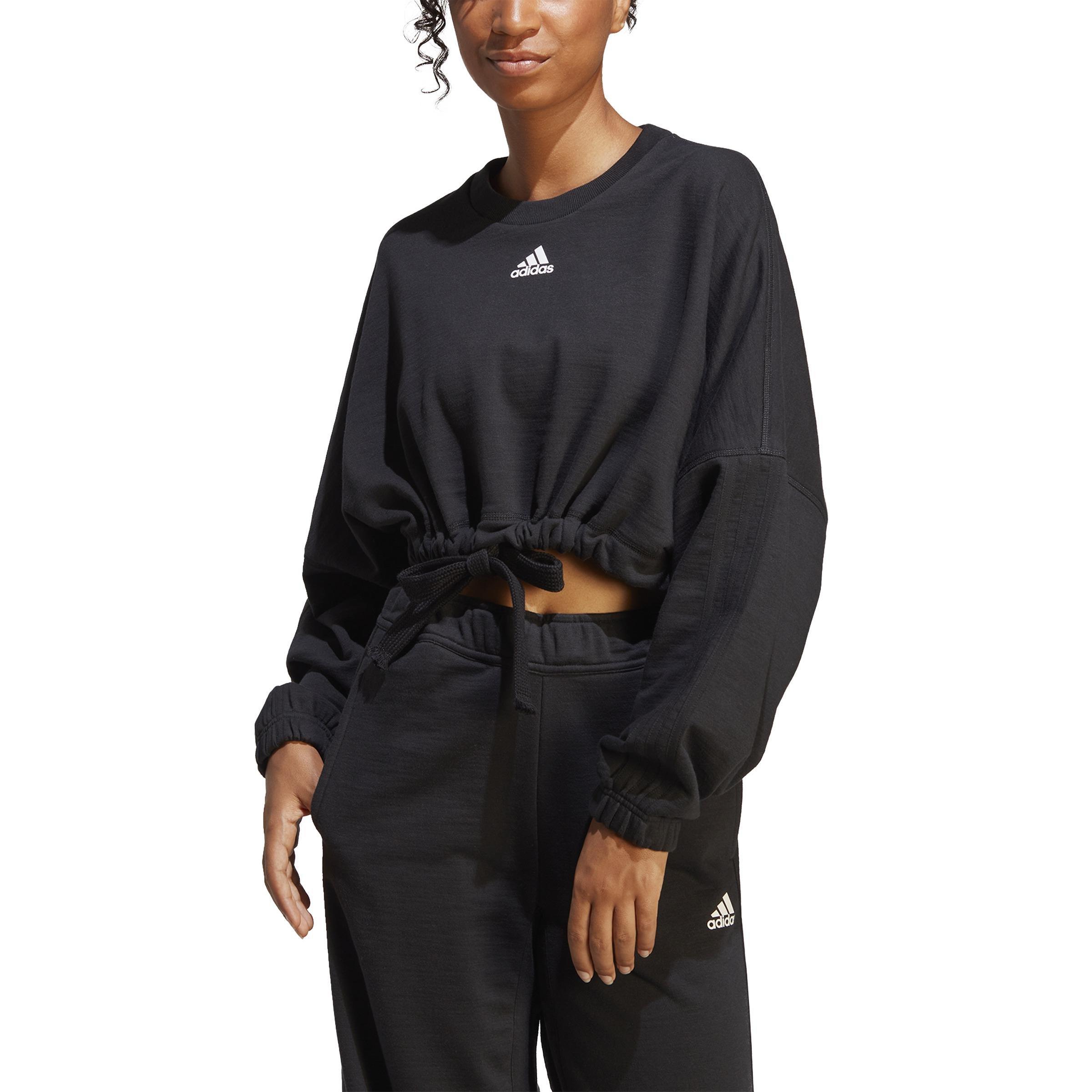 Dance Crop Versatile Sweatshirt, Black, A901_ONE, large image number 1
