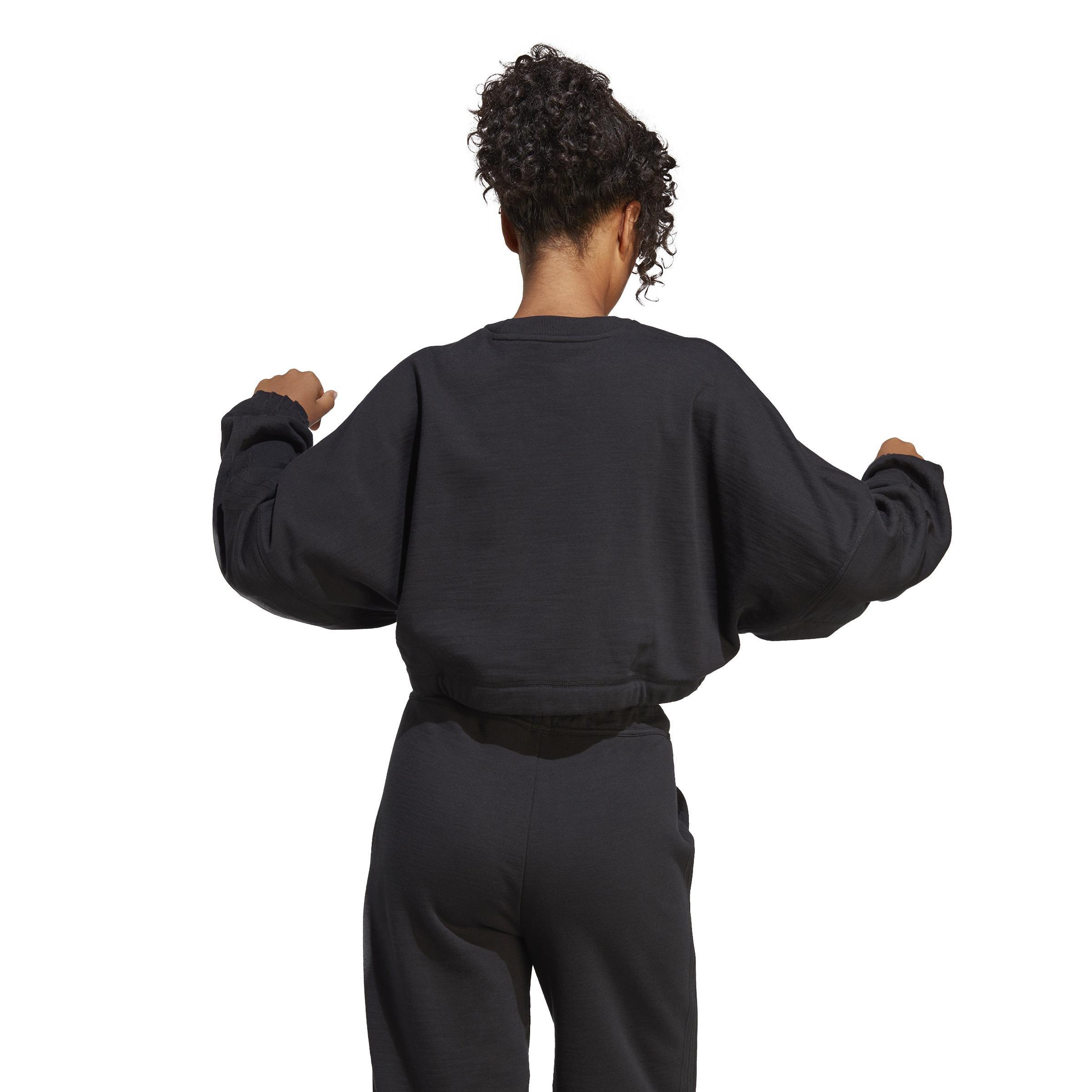 Dance Crop Versatile Sweatshirt, Black, A901_ONE, large image number 3