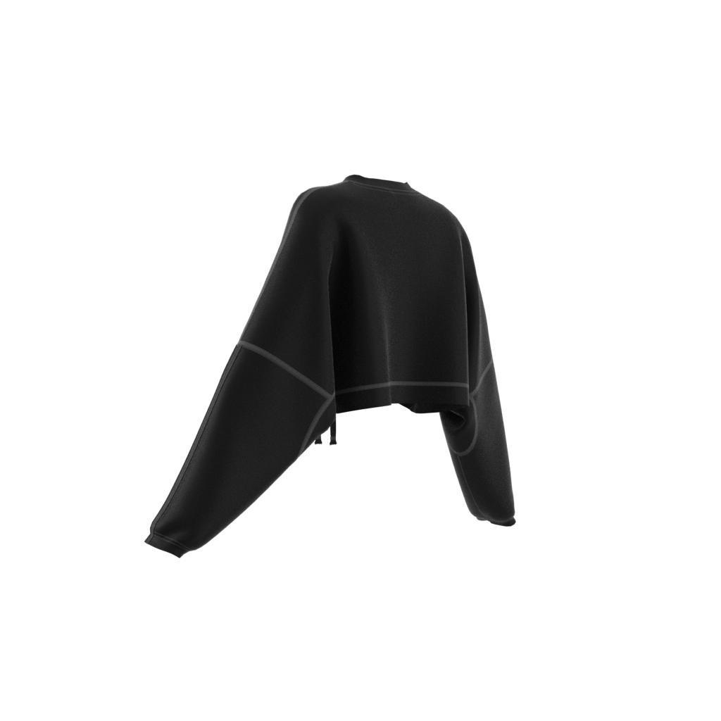 Dance Crop Versatile Sweatshirt, Black, , large image number 7