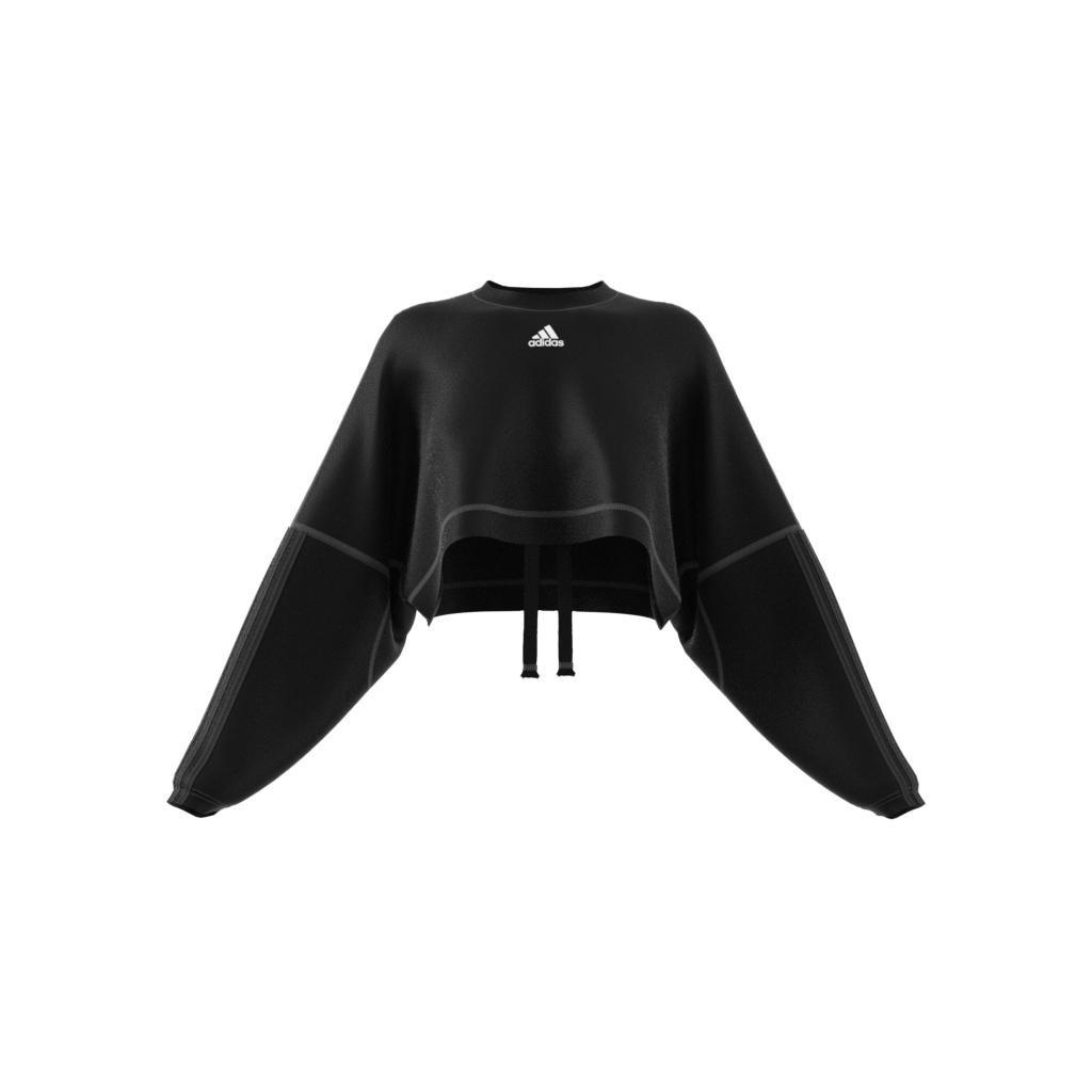 Dance Crop Versatile Sweatshirt, Black, , large image number 8