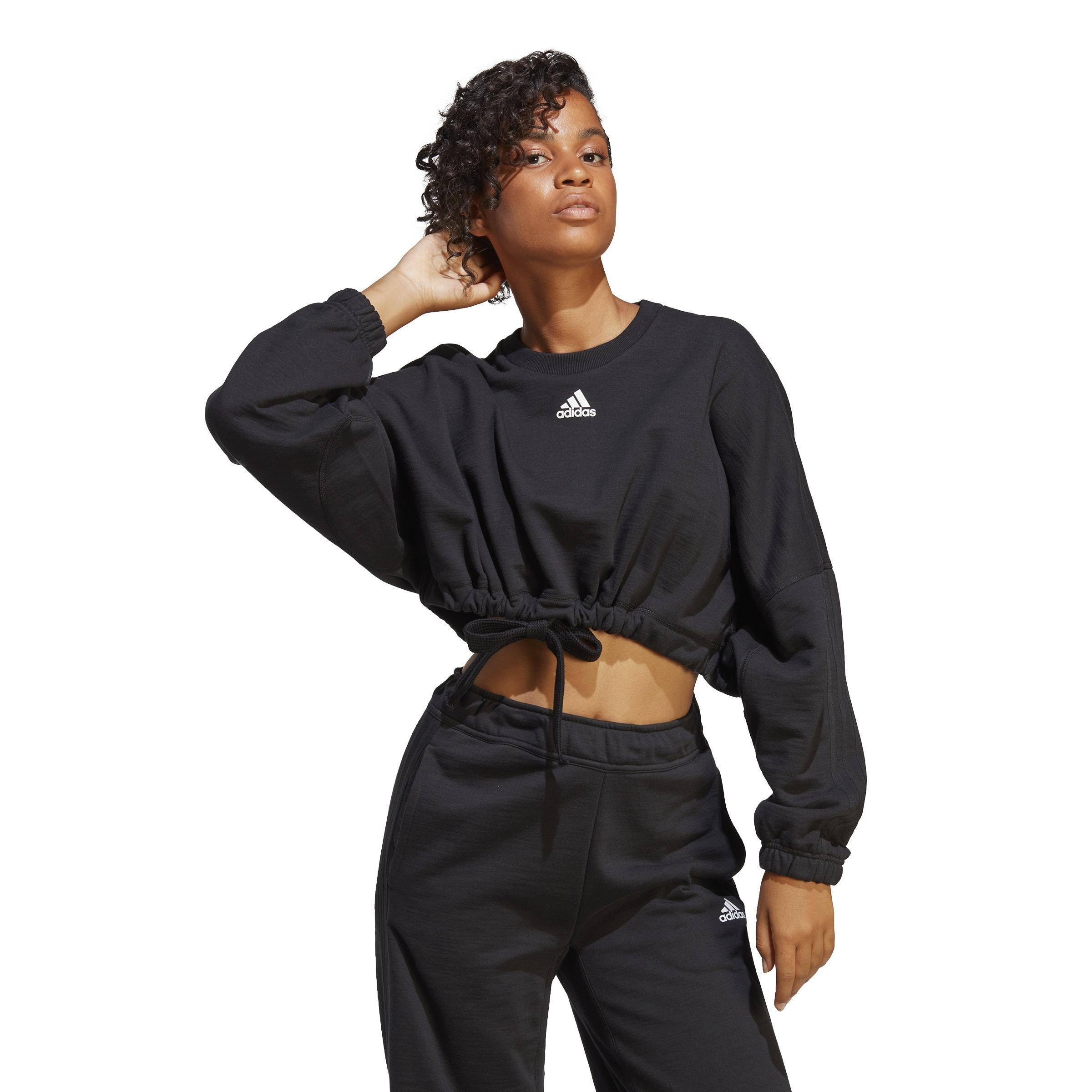 Dance Crop Versatile Sweatshirt, Black, A901_ONE, large image number 9