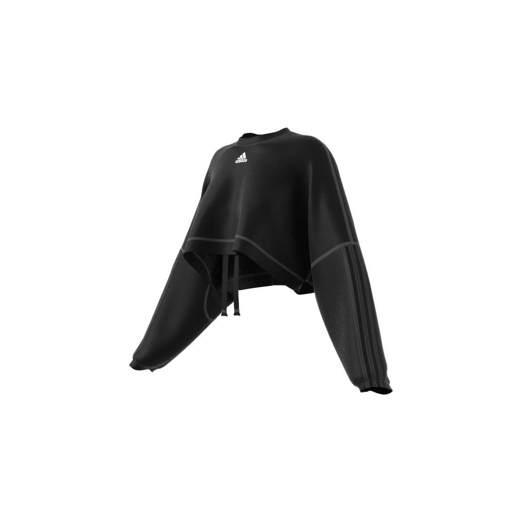 Dance Crop Versatile Sweatshirt, Black, A901_ONE, large image number 11