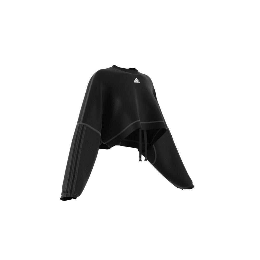 Dance Crop Versatile Sweatshirt, Black, , large image number 12