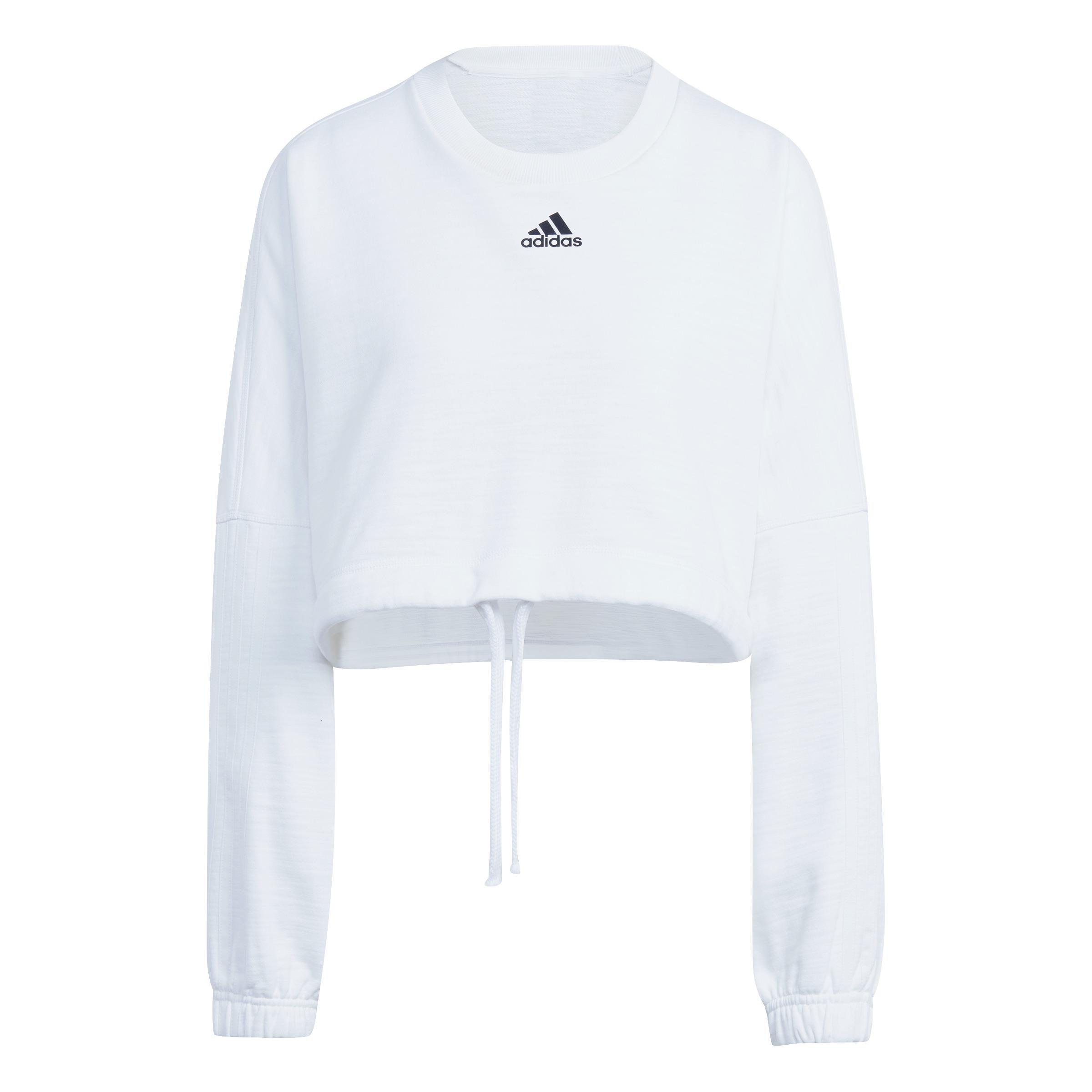 Dance Crop Versatile Sweatshirt, White, A901_ONE, large image number 1