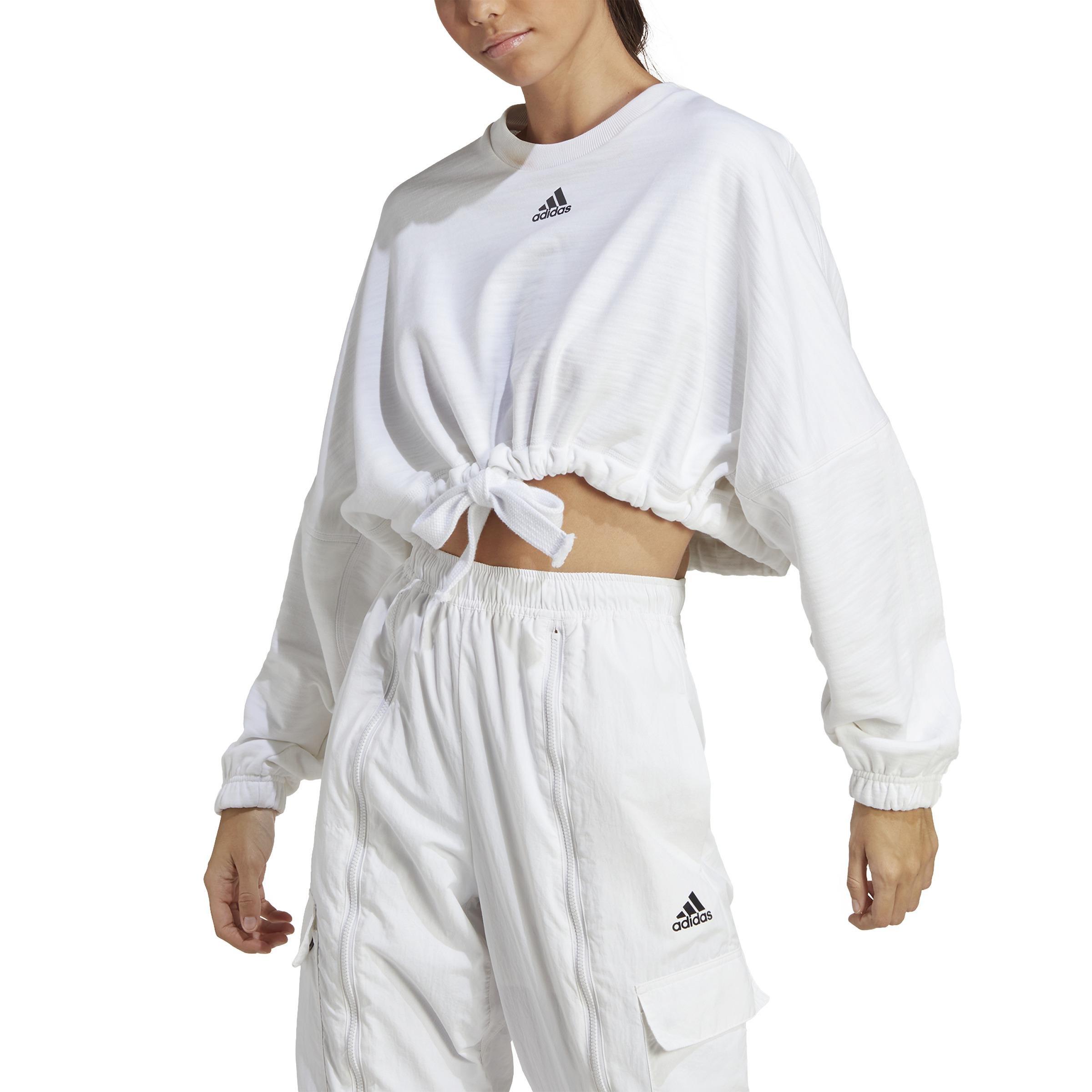 Dance Crop Versatile Sweatshirt, White, A901_ONE, large image number 2