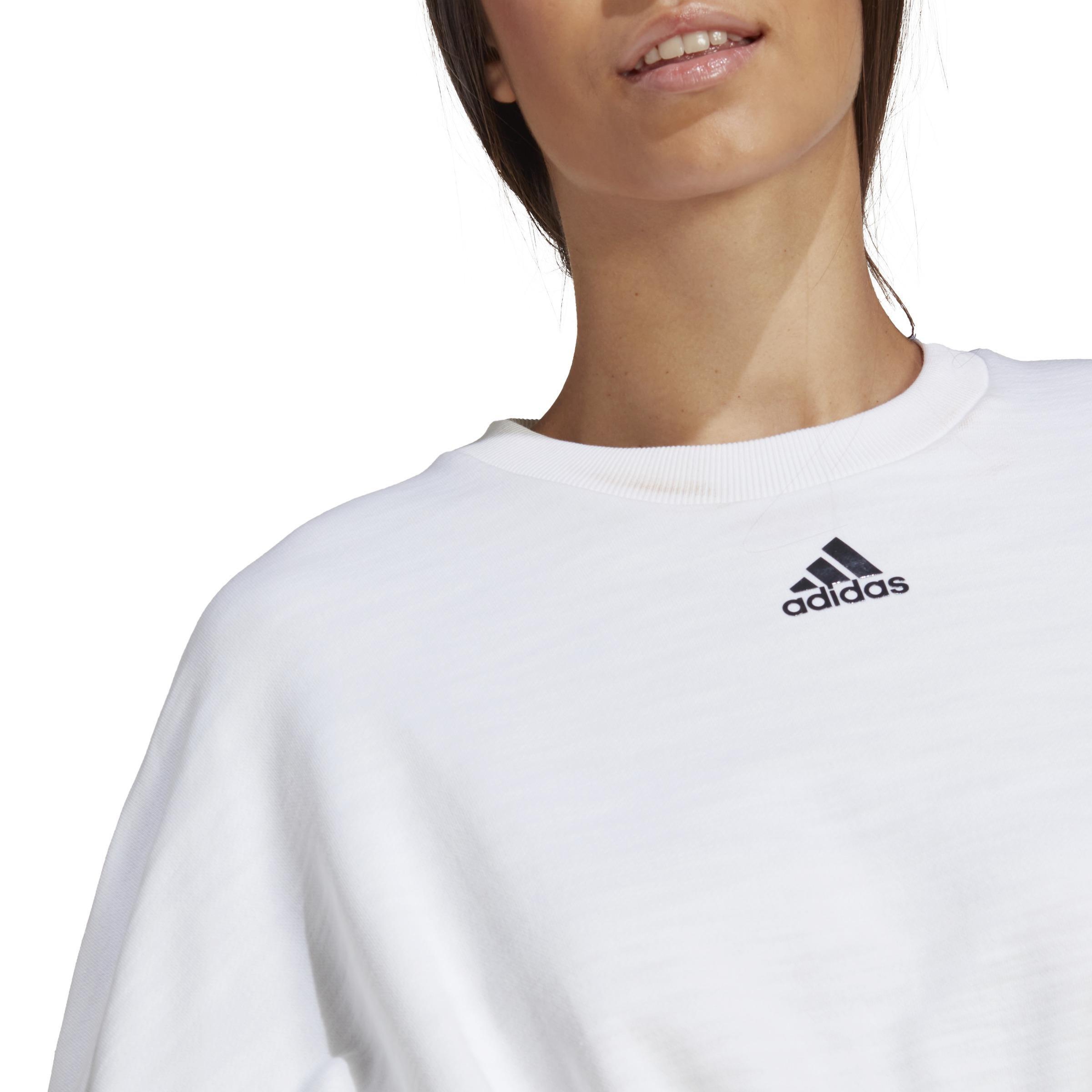 Dance Crop Versatile Sweatshirt, White, A901_ONE, large image number 6