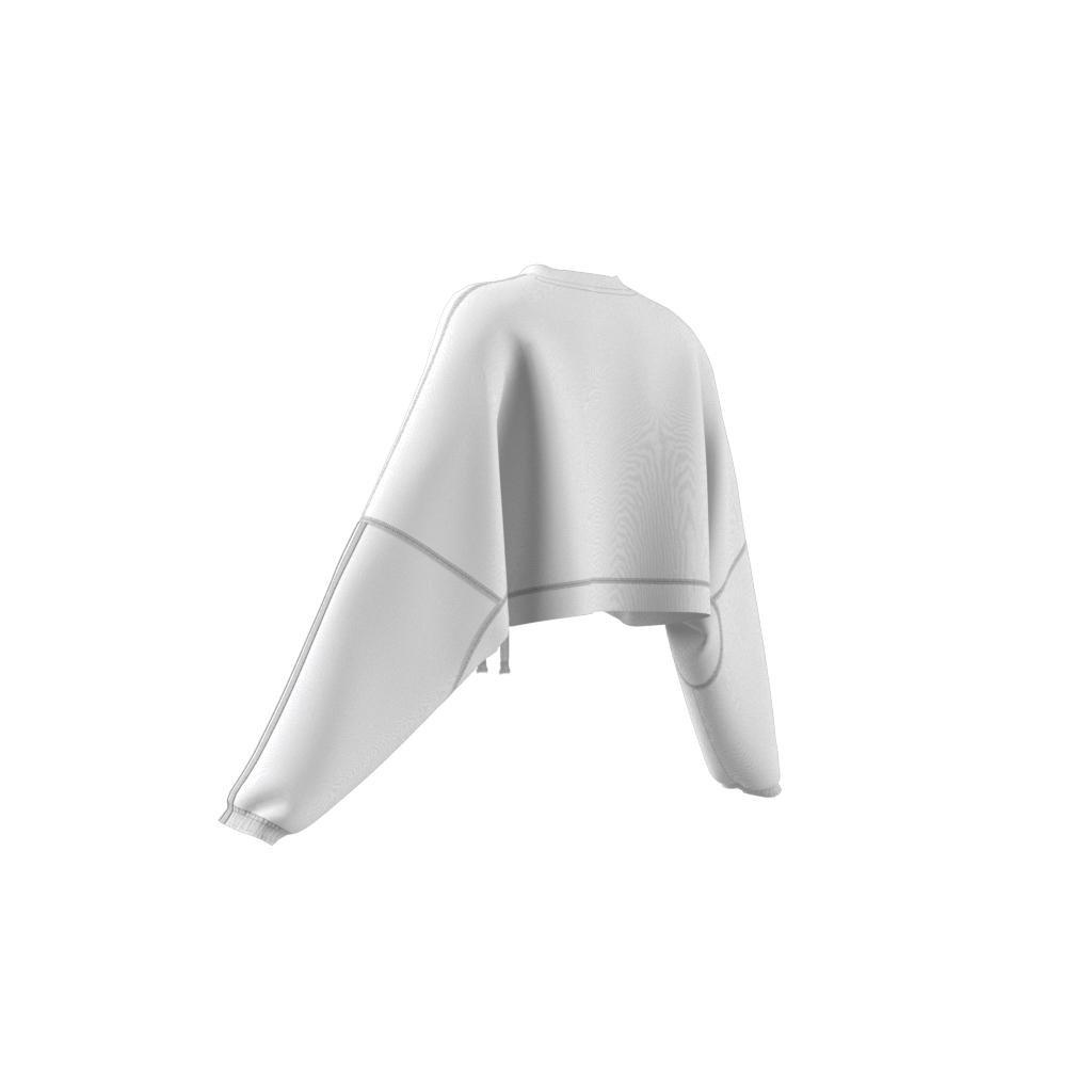 Dance Crop Versatile Sweatshirt, White, A901_ONE, large image number 8