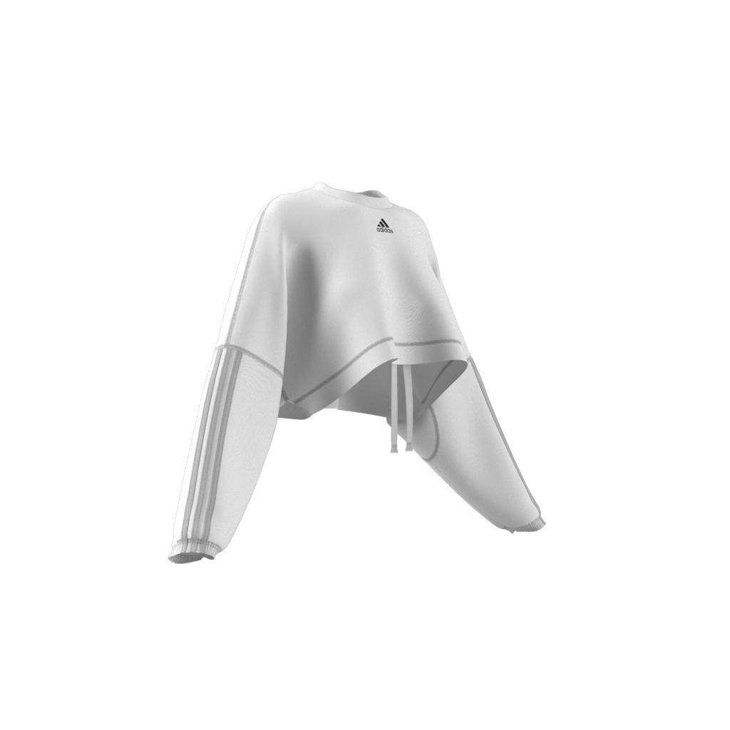 Dance Crop Versatile Sweatshirt, White, A901_ONE, large image number 9