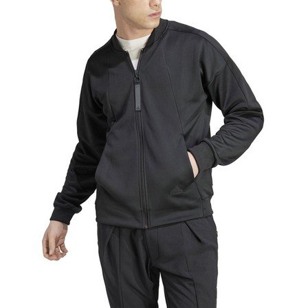 Men City Escape Aeroready Warming Track Top, Black, A901_ONE, large image number 1