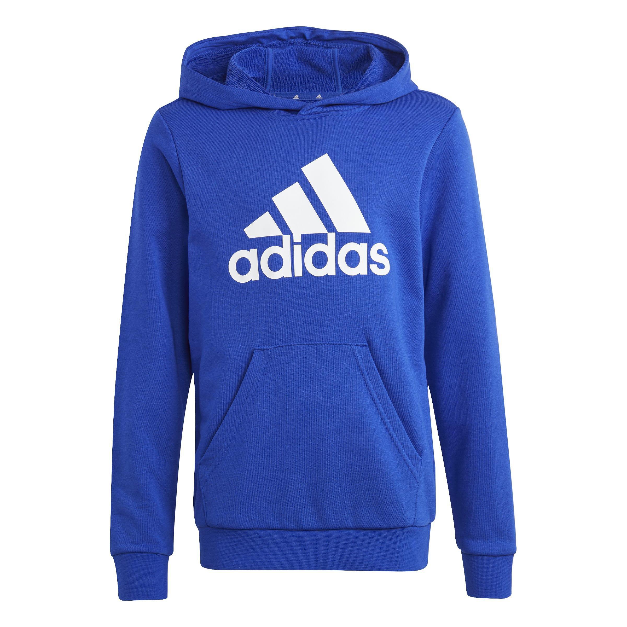 Kids Unisex Big Logo Essentials Cotton Hoodie, Blue, , large image number 1