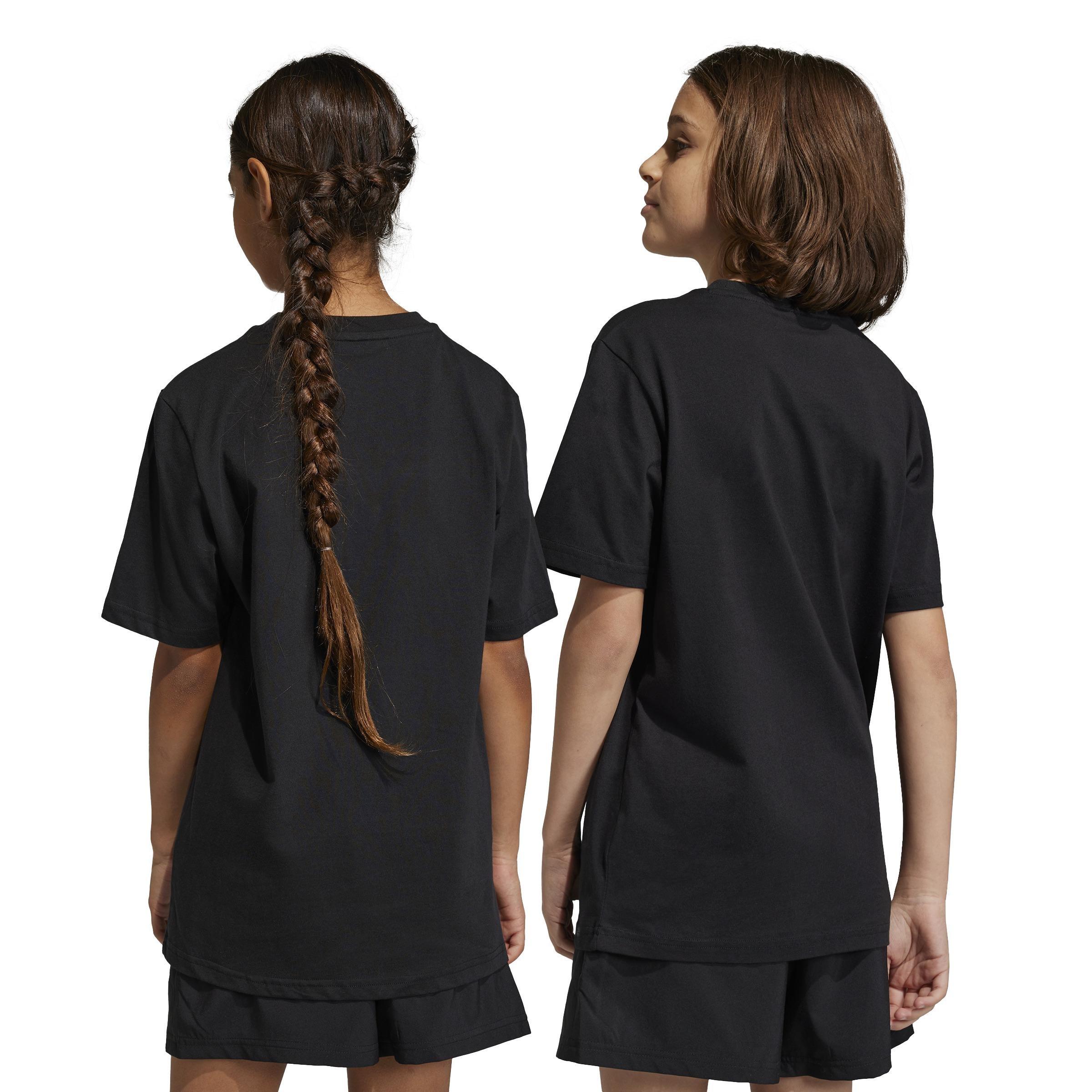 Kids Unisex Essentials Big Logo Cotton T-Shirt, Black, , large image number 3