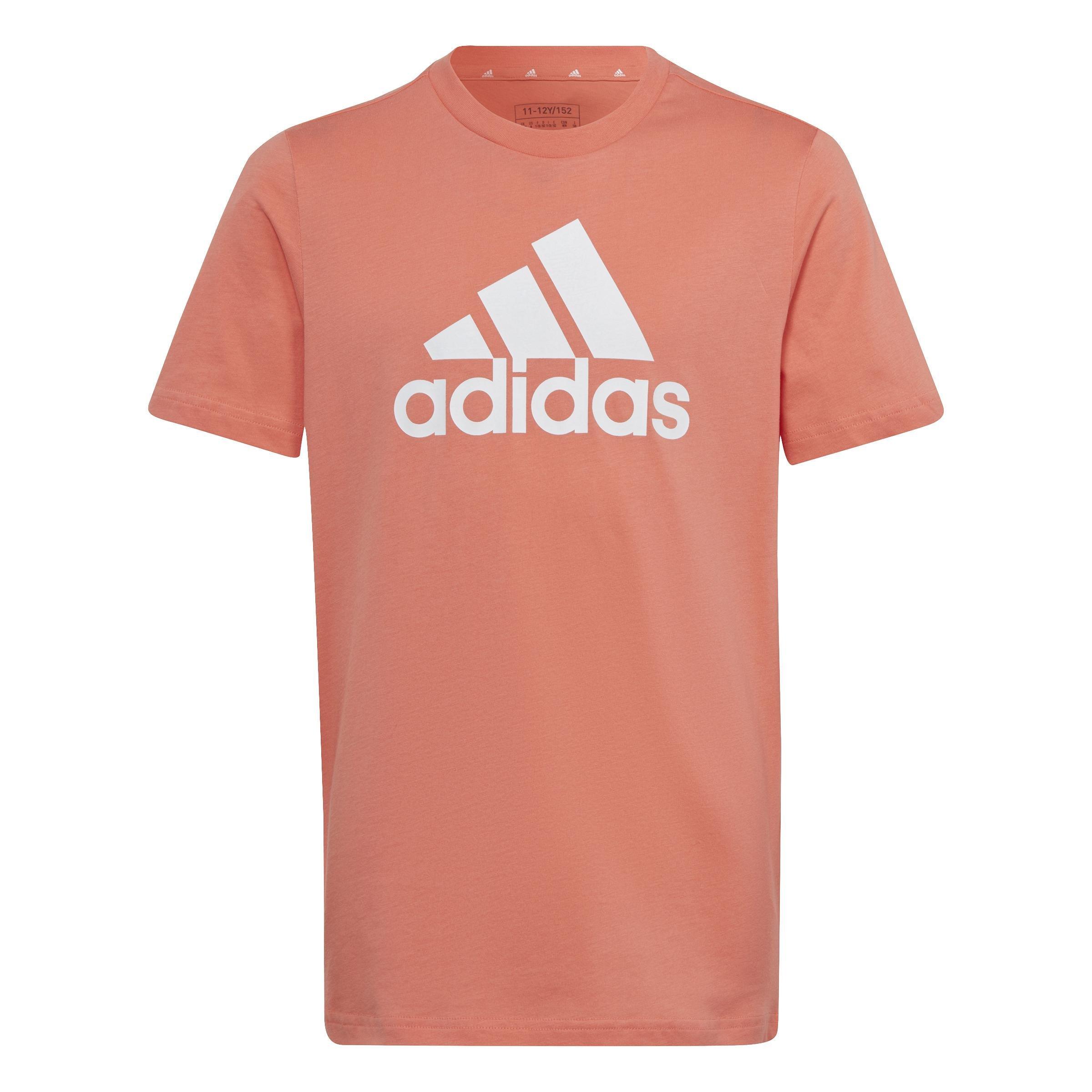 Unisex Kids Essentials Big Logo Cotton T-Shirt, Orange, , large image number 0