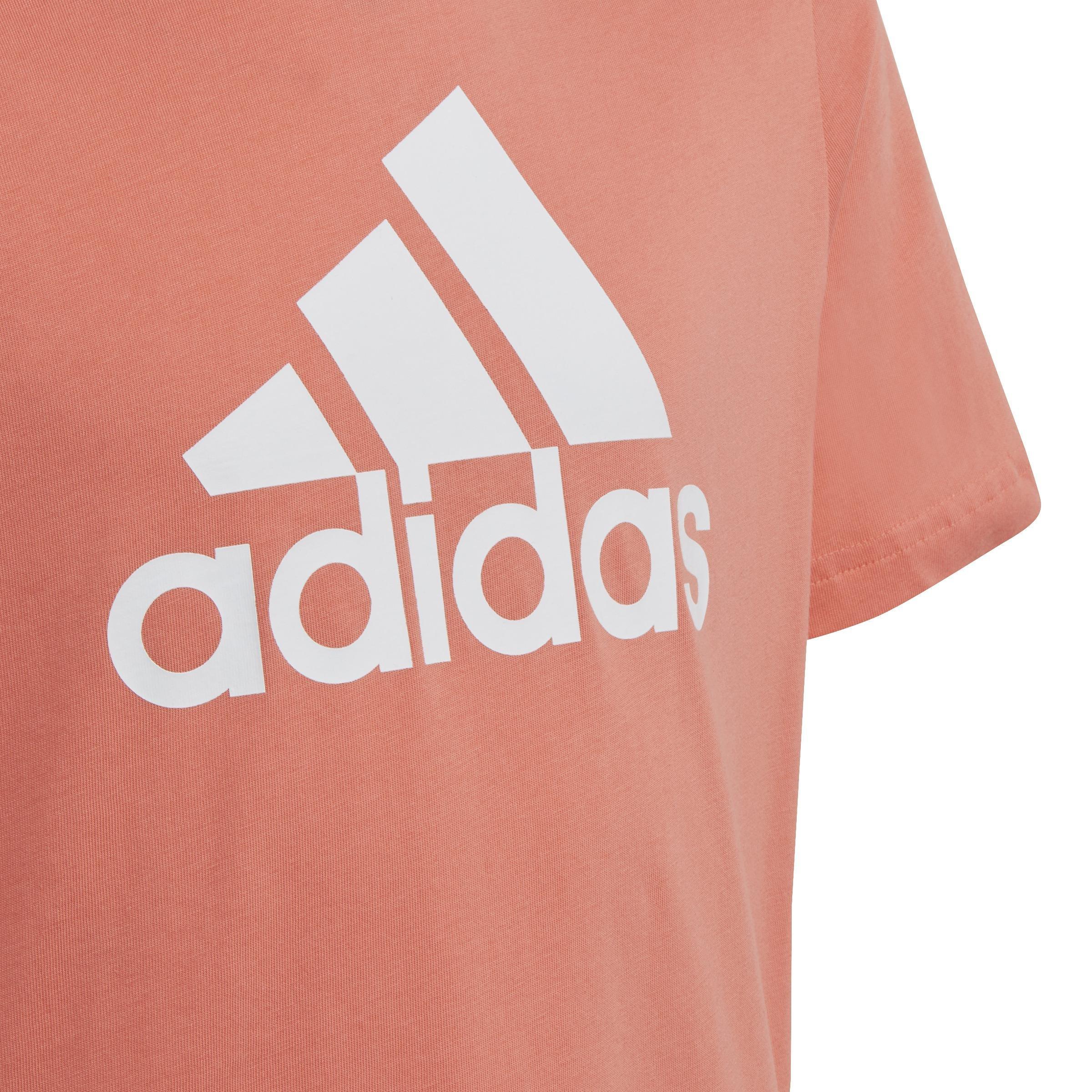 Unisex Kids Essentials Big Logo Cotton T-Shirt, Orange, , large image number 2