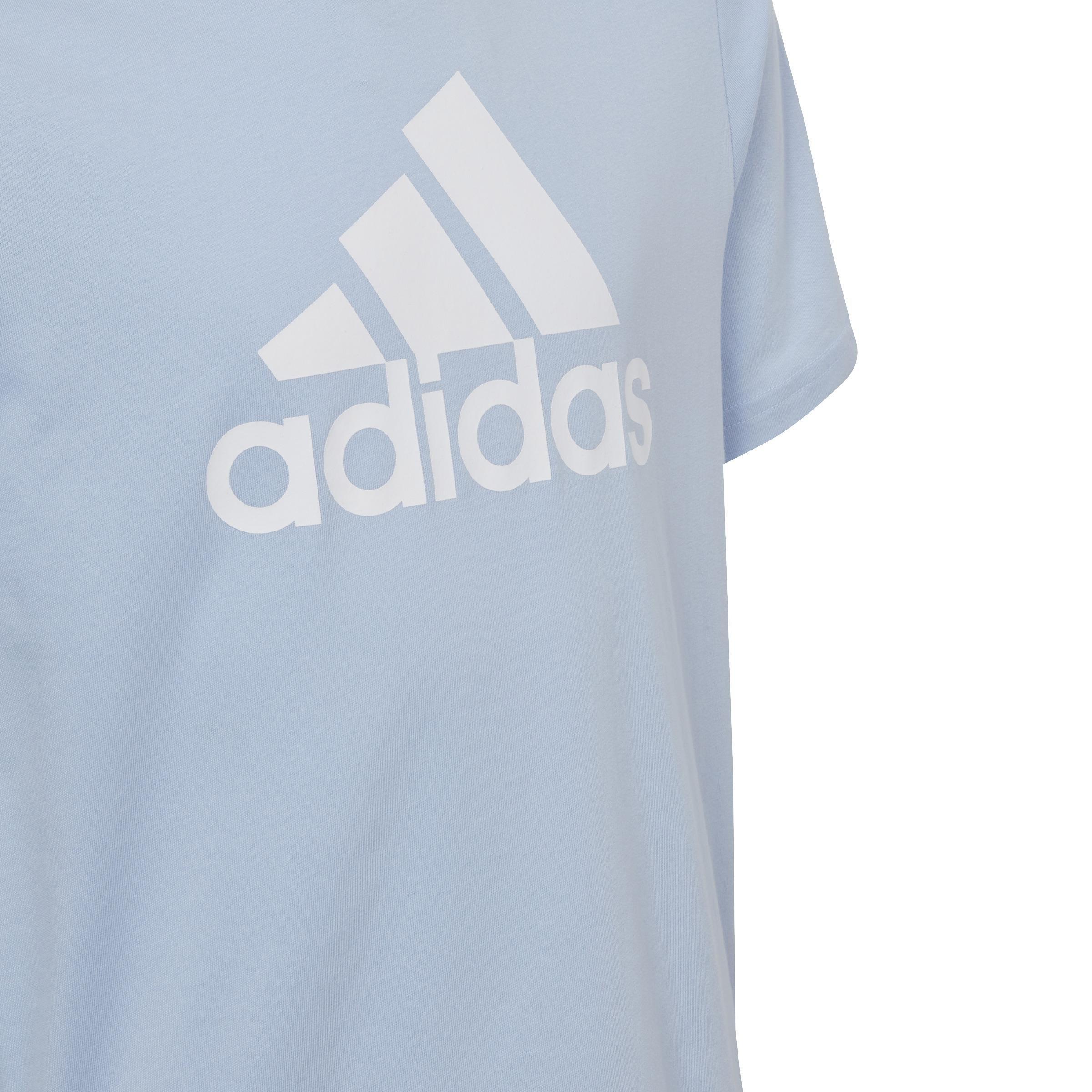 Unisex Kids Essentials Big Logo Cotton T-Shirt, Blue, , large image number 2