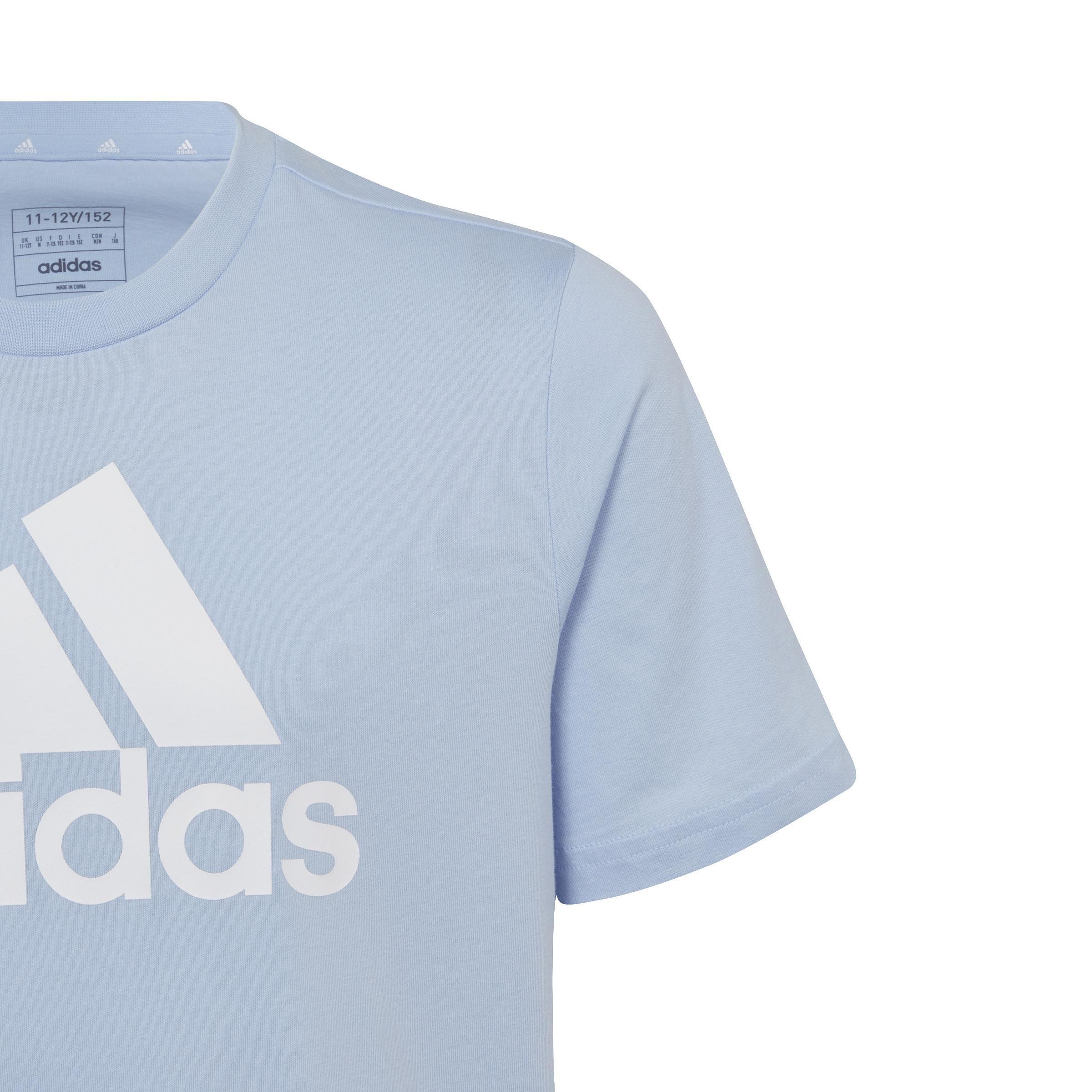 Unisex Kids Essentials Big Logo Cotton T-Shirt, Blue, , large image number 4