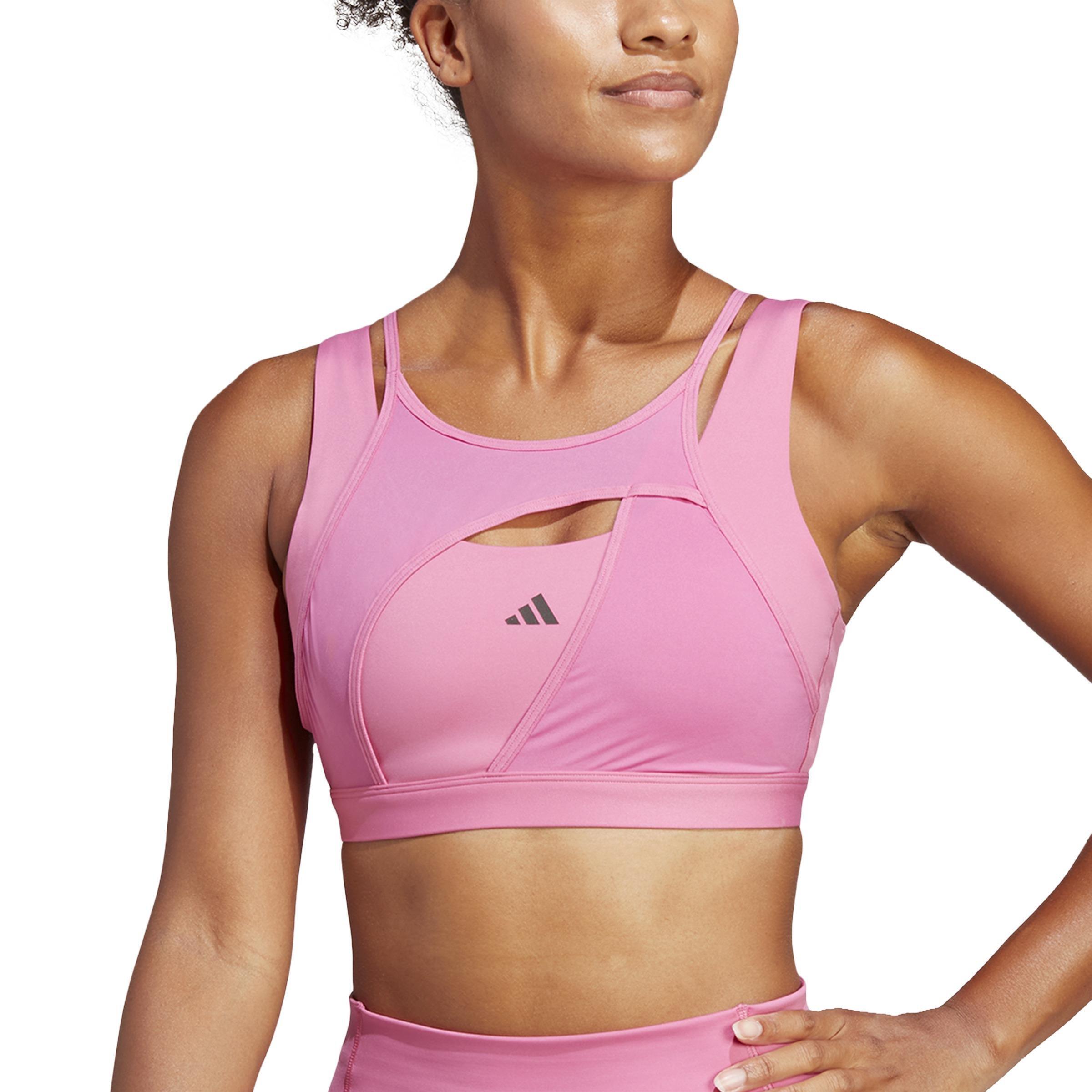 Powerimpact Luxe Medium-Support Bra, Pink, A901_ONE, large image number 2