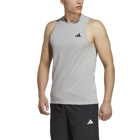 Men Train Essentials Feelready Training Tank Top, Grey, A901_ONE, large image number 0