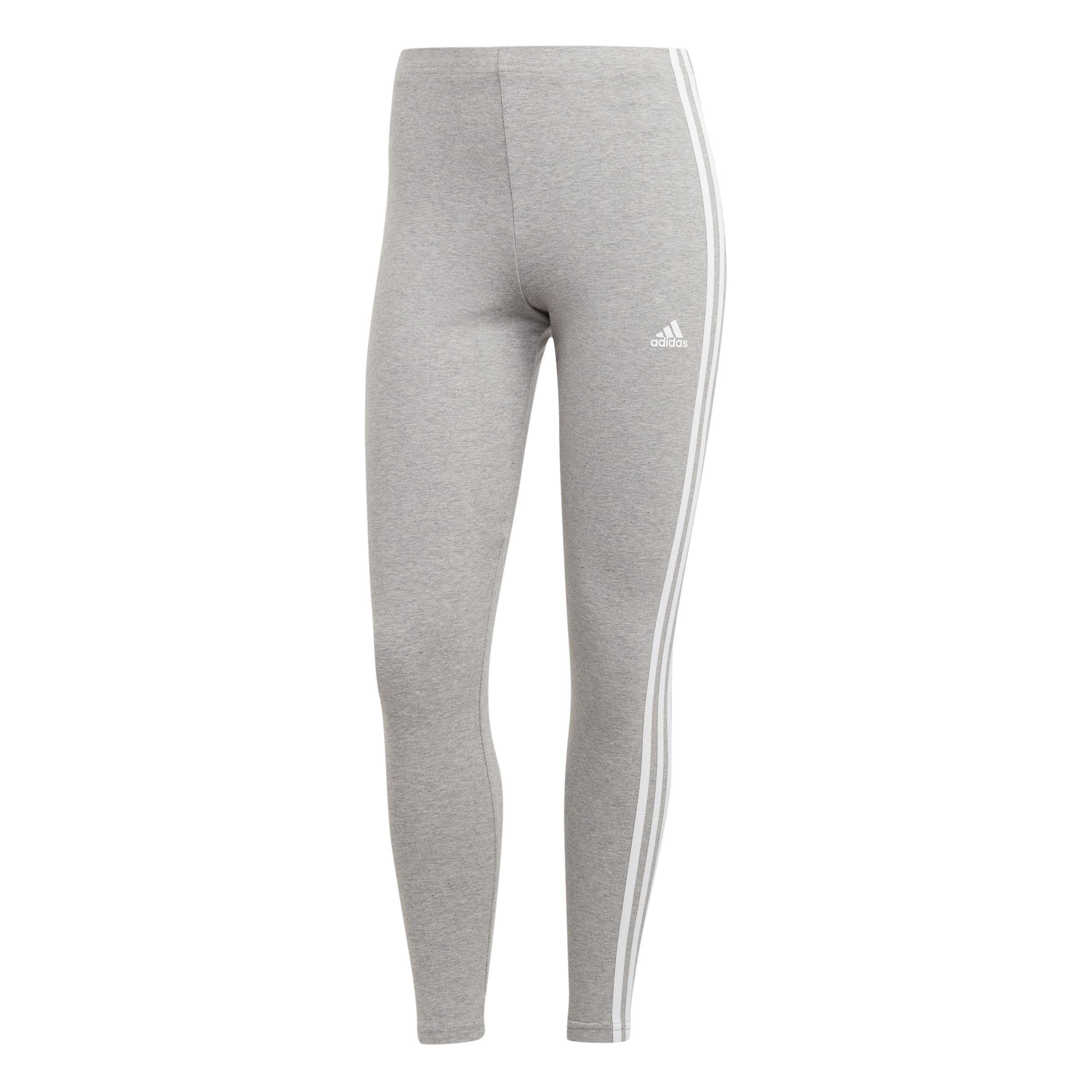 Essentials 3-Stripes High-Waisted Single Jersey Leggings, Grey, A901_ONE, large image number 0