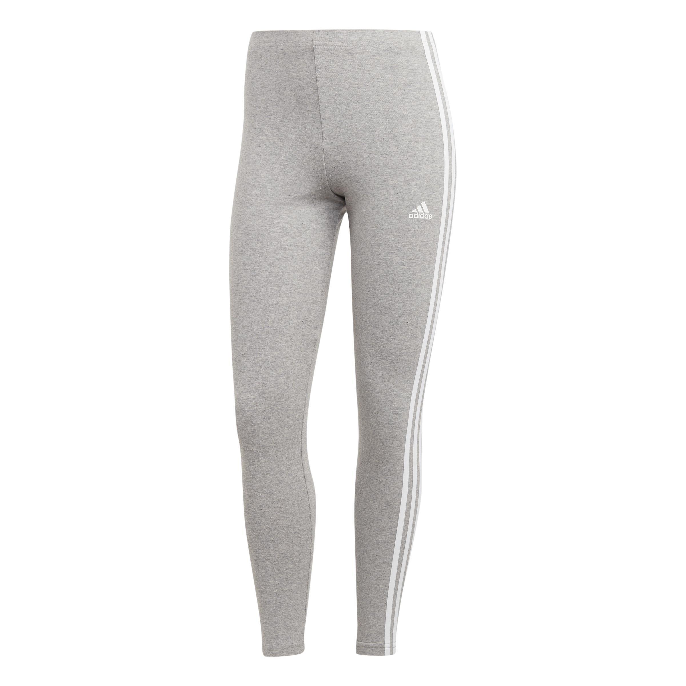 Essentials 3-Stripes High-Waisted Single Jersey Leggings, Grey, A901_ONE, large image number 1
