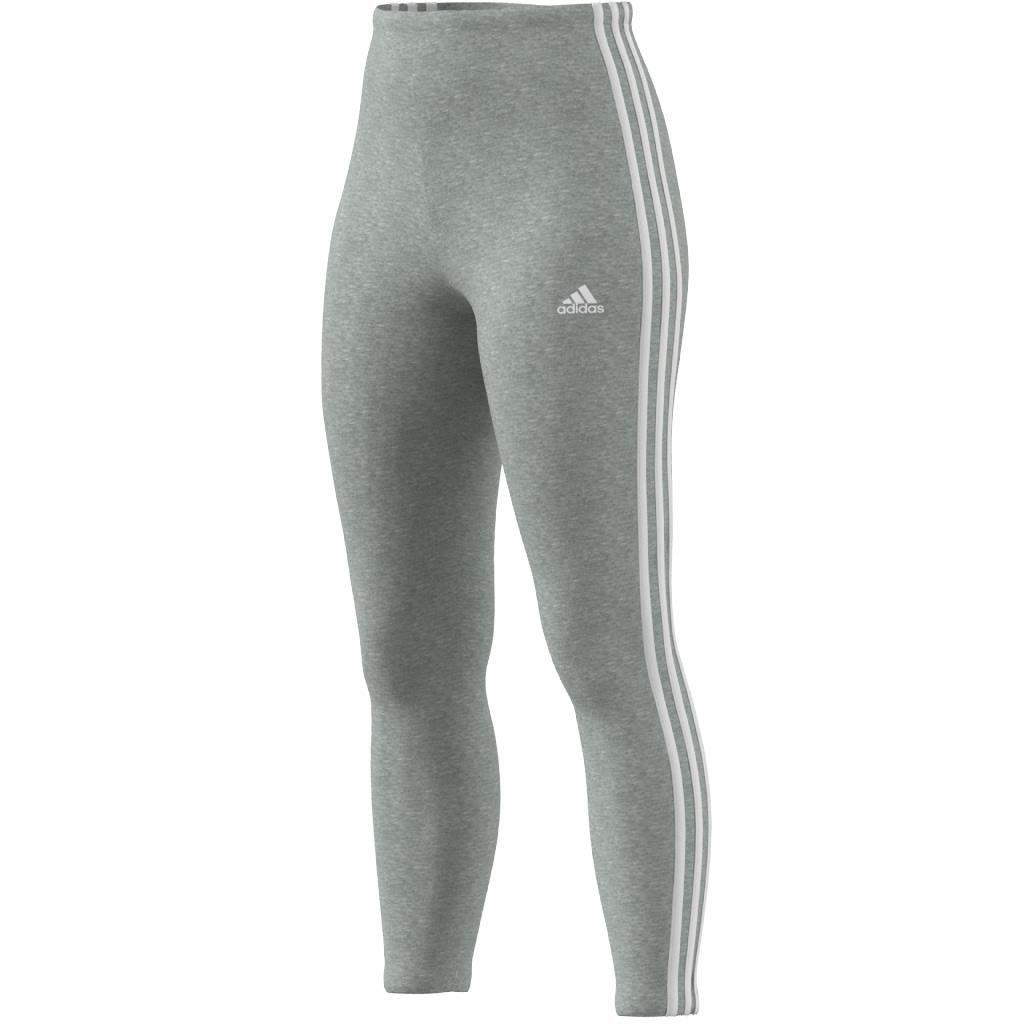 Essentials 3-Stripes High-Waisted Single Jersey Leggings, Grey, A901_ONE, large image number 2