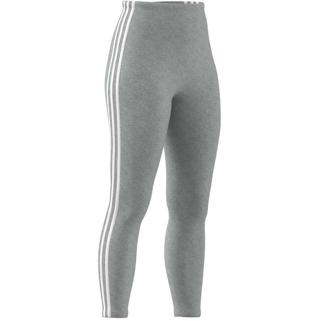 Essentials 3-Stripes High-Waisted Single Jersey Leggings, Grey, A901_ONE, large image number 3