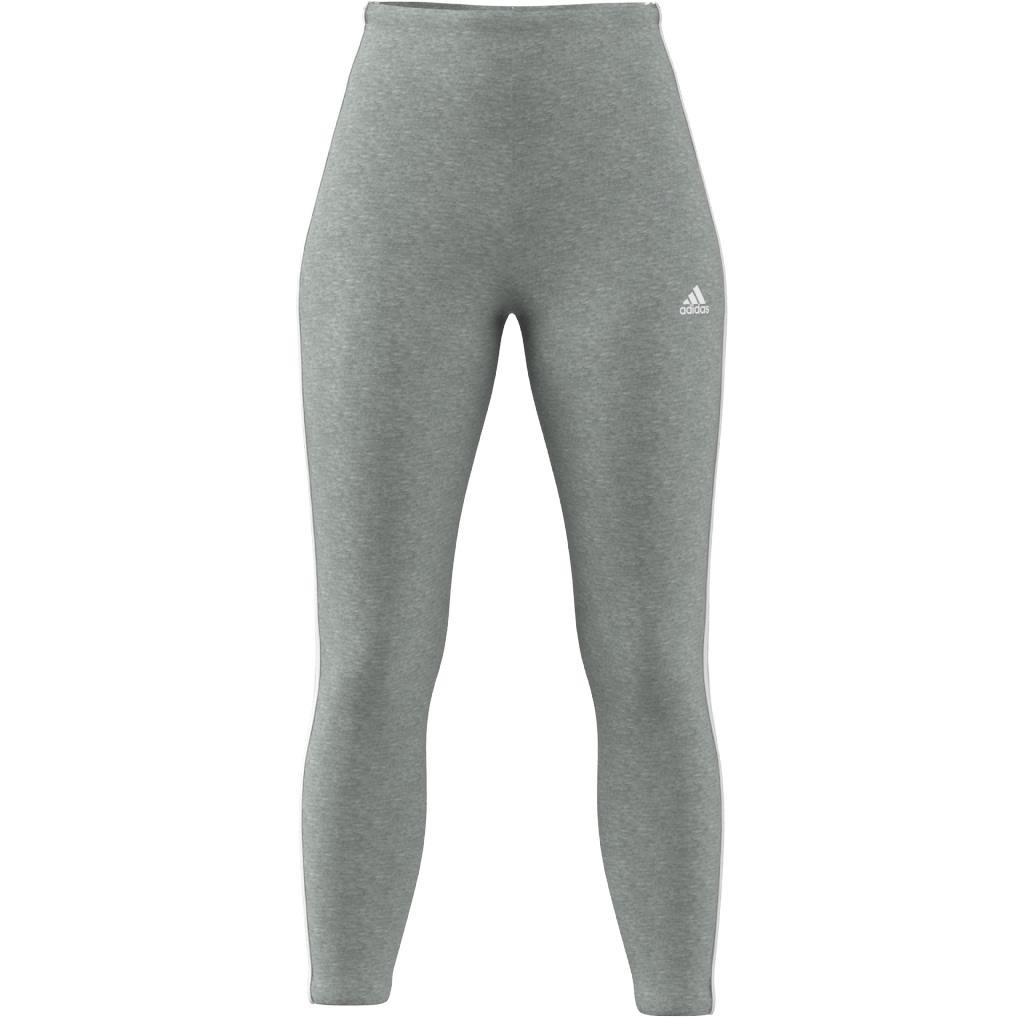 Essentials 3-Stripes High-Waisted Single Jersey Leggings, Grey, A901_ONE, large image number 8
