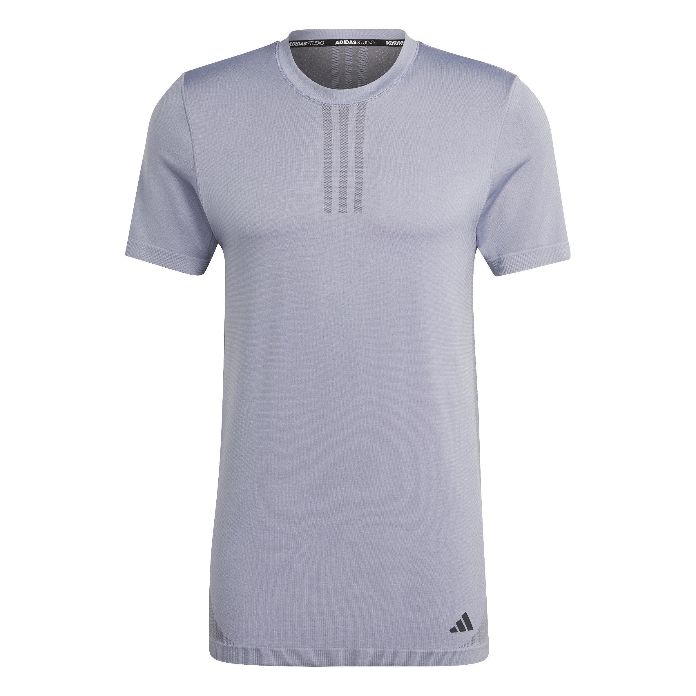 Aeroknit Yoga Base Seamless Training T-Shirt, Purple, A901_ONE, large image number 2