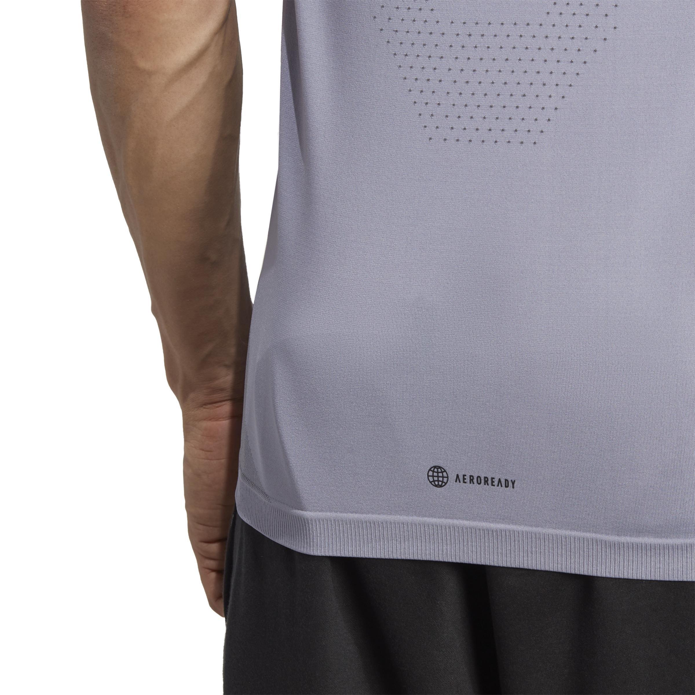 Aeroknit Yoga Base Seamless Training T-Shirt, Purple, A901_ONE, large image number 5