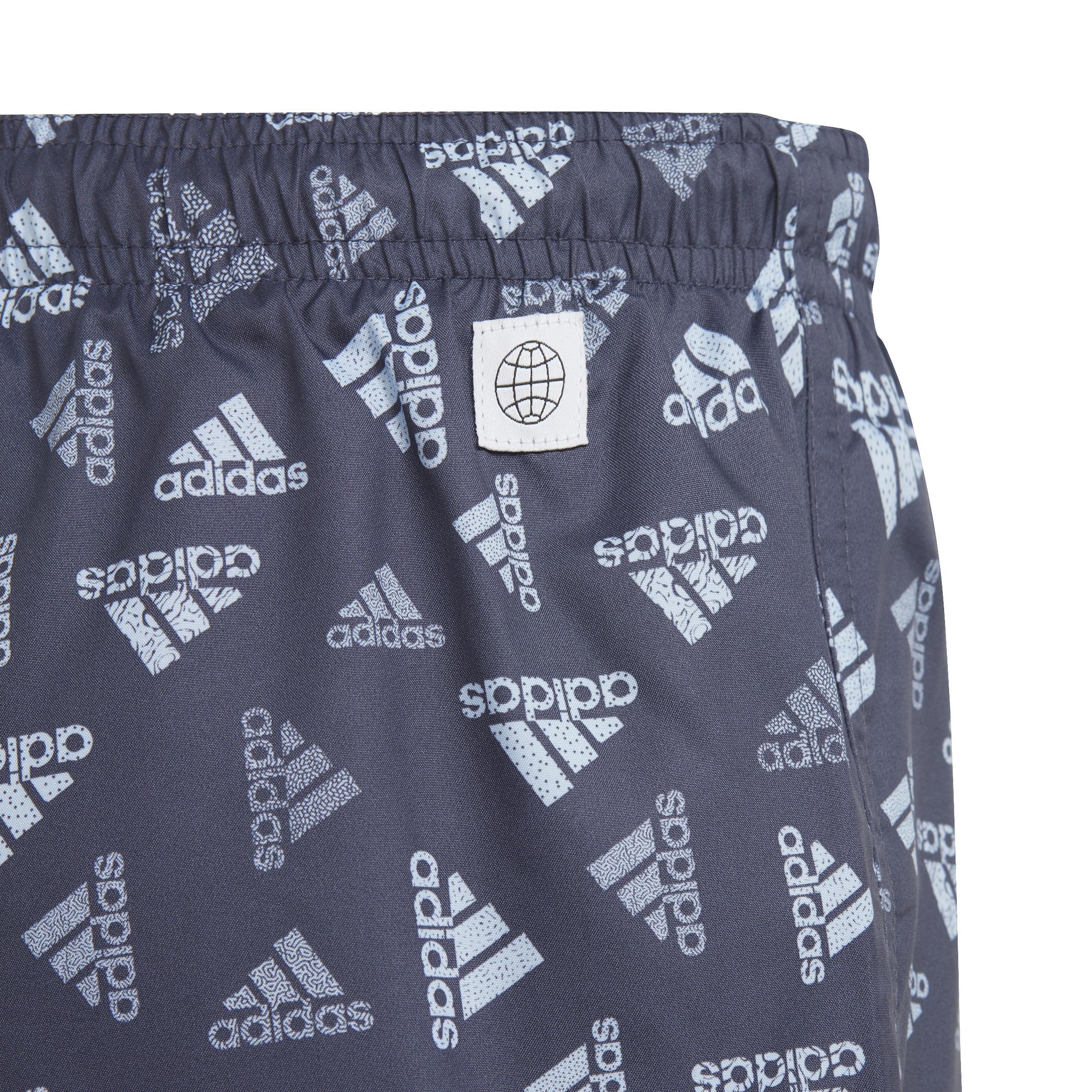 Kids Logo Print CLX Swim Shorts, Blue, , large image number 4