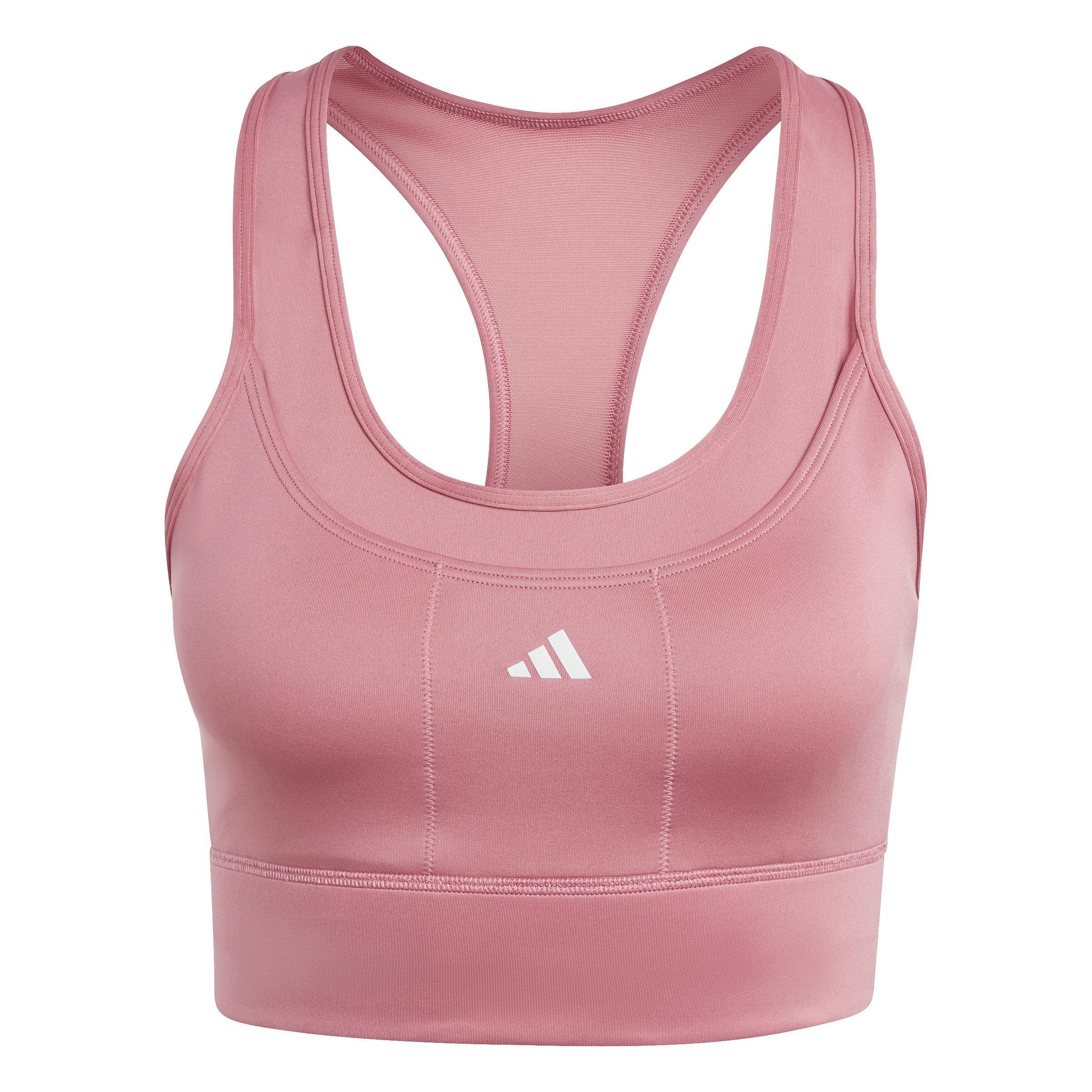 Medium-Support Running Pocket Bra, Pink, , large image number 3