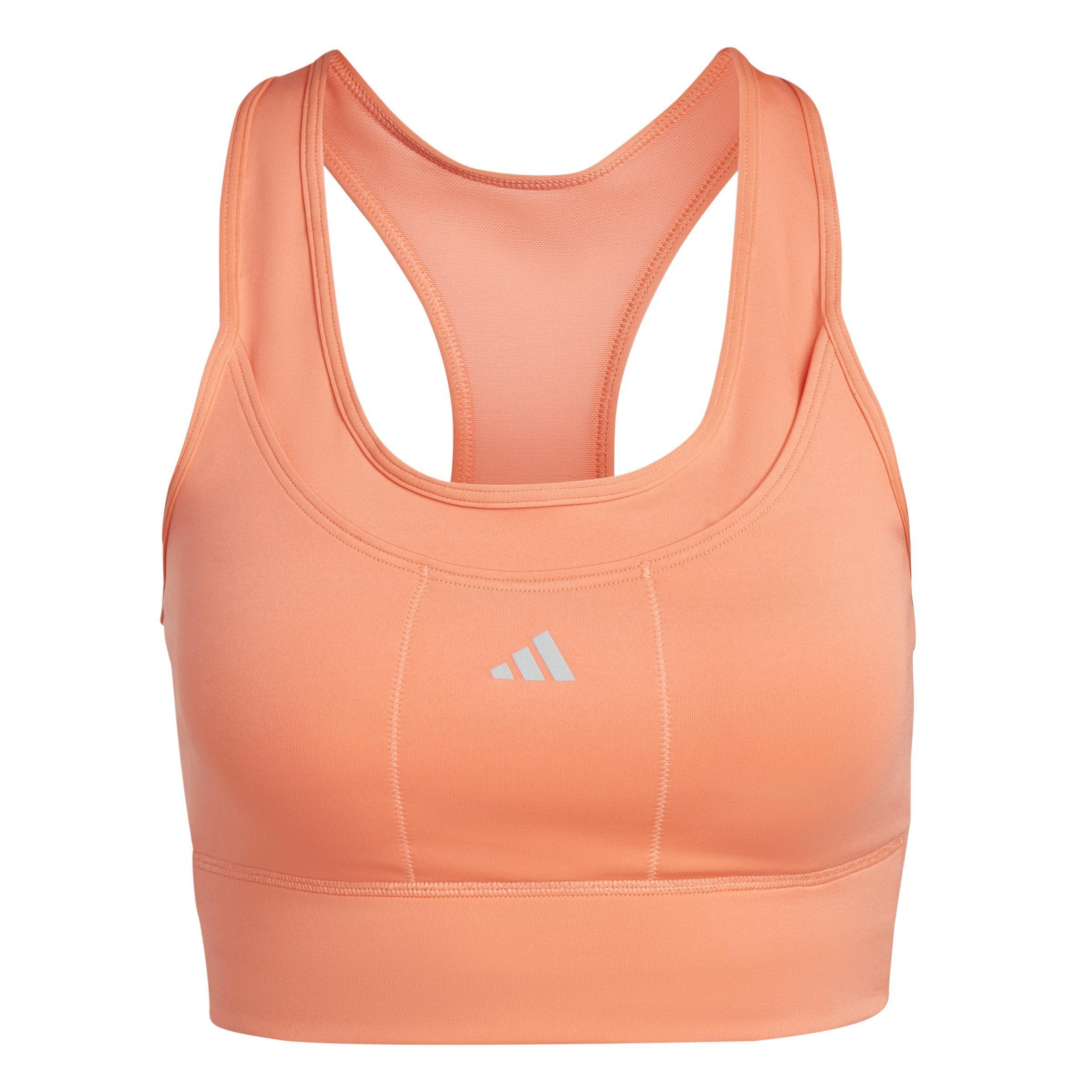Medium-Support Running Pocket Bra, Orange, A901_ONE, large image number 0
