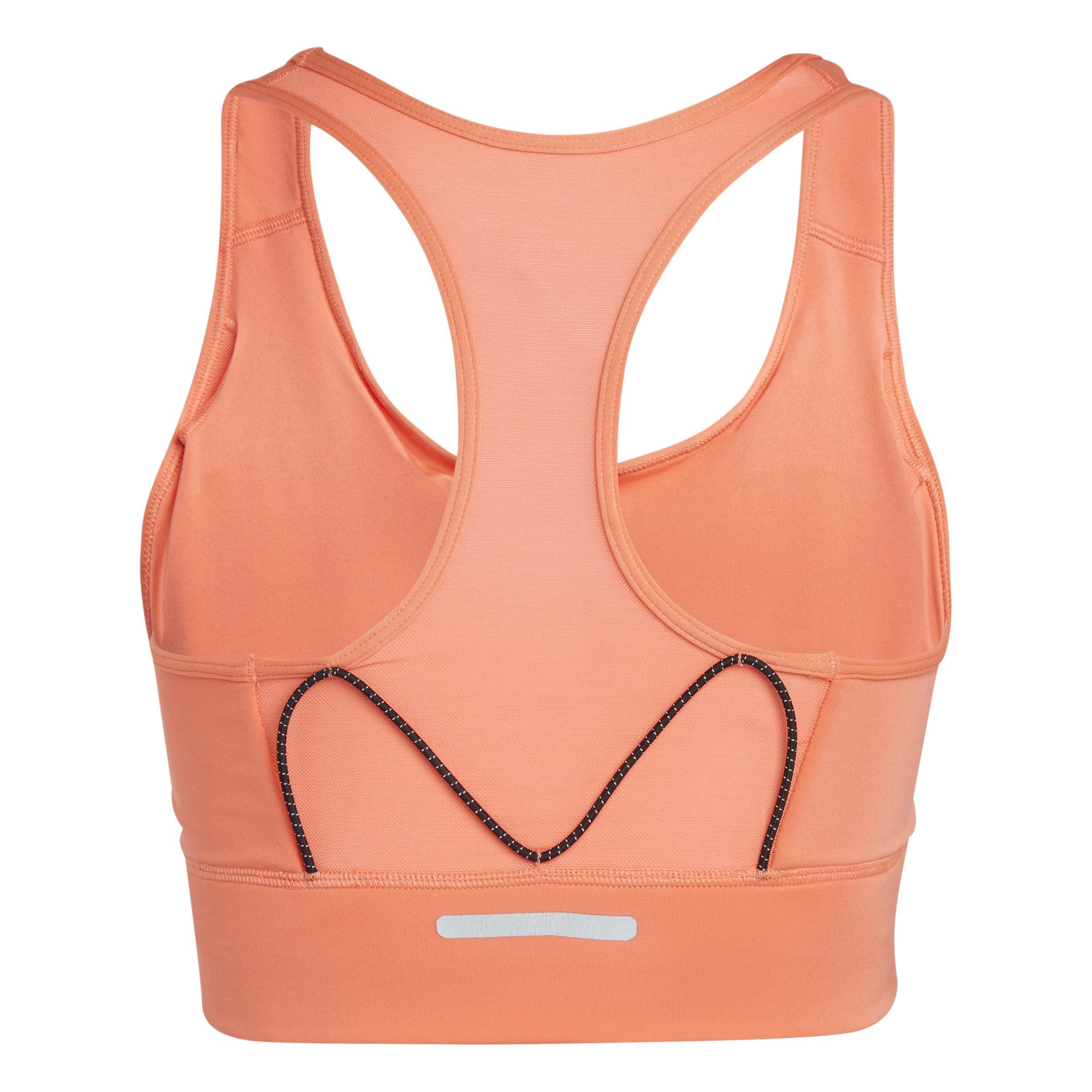 Medium-Support Running Pocket Bra, Orange, A901_ONE, large image number 4