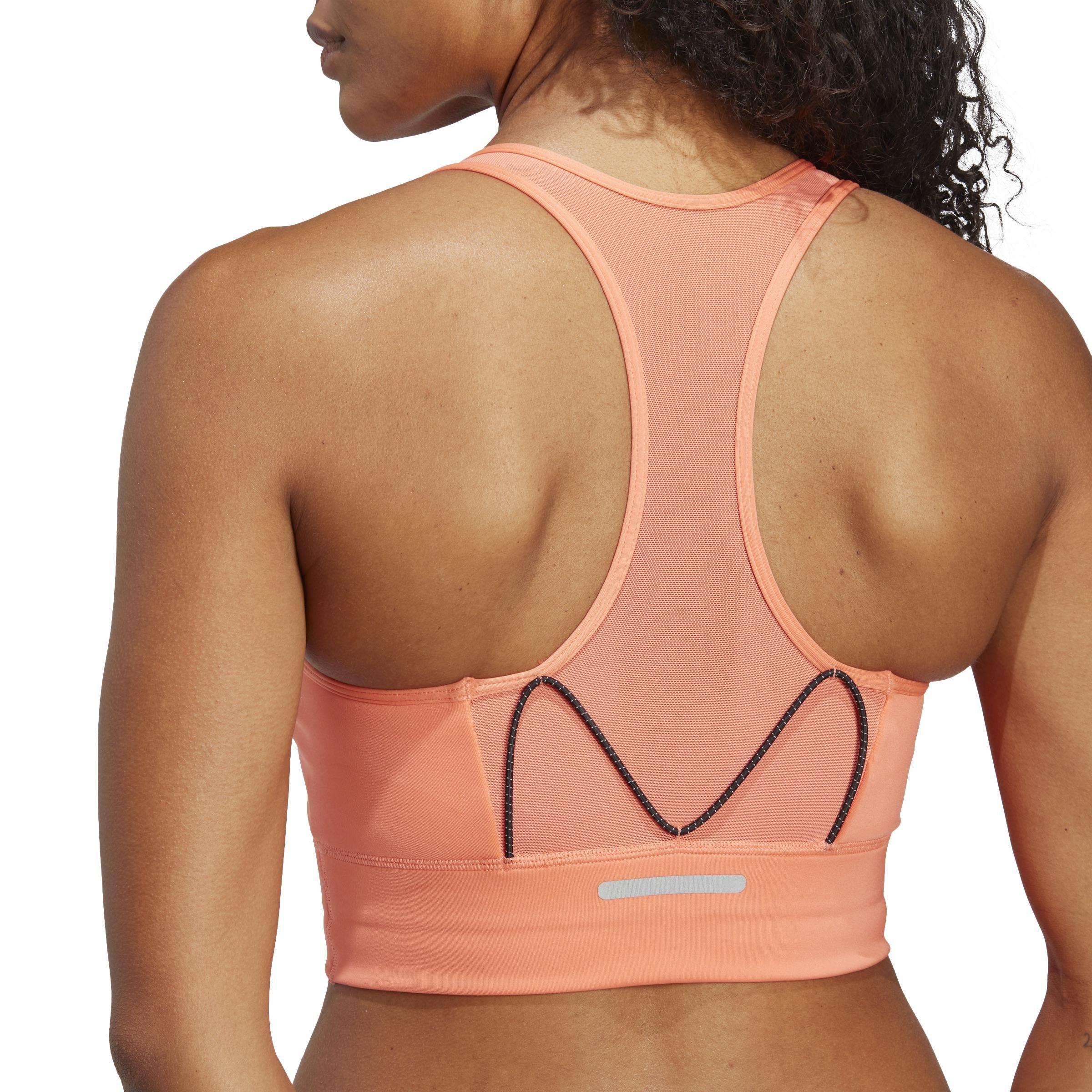Medium-Support Running Pocket Bra, Orange, A901_ONE, large image number 5