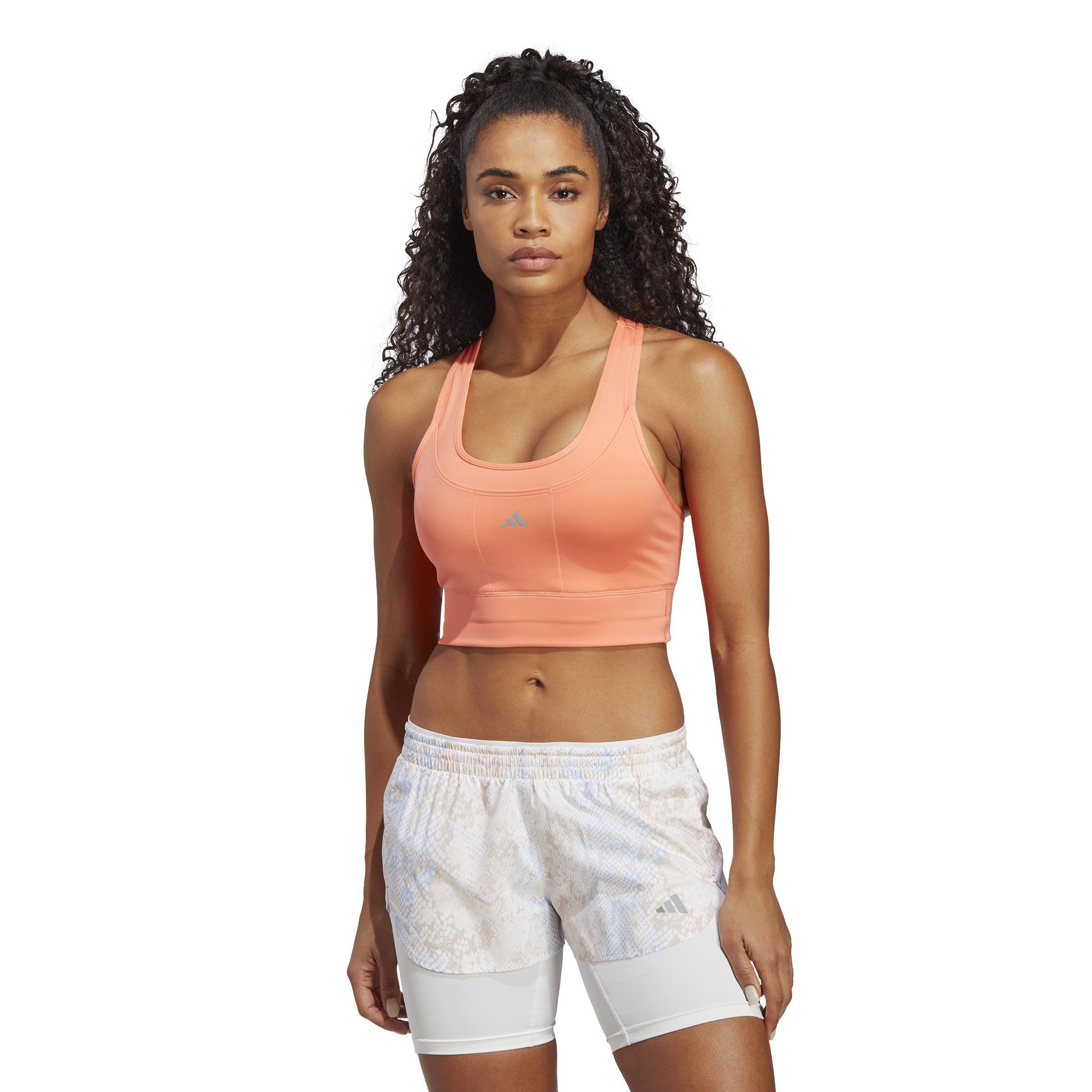 Medium-Support Running Pocket Bra, Orange, A901_ONE, large image number 7