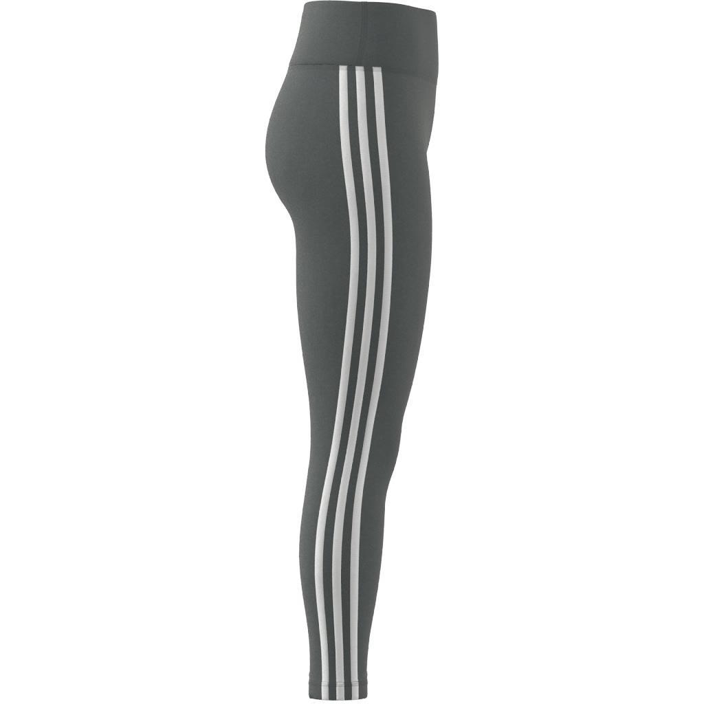 Train Essentials 3-Stripes High-Waisted 7/8 Leggings, Grey, , large image number 5