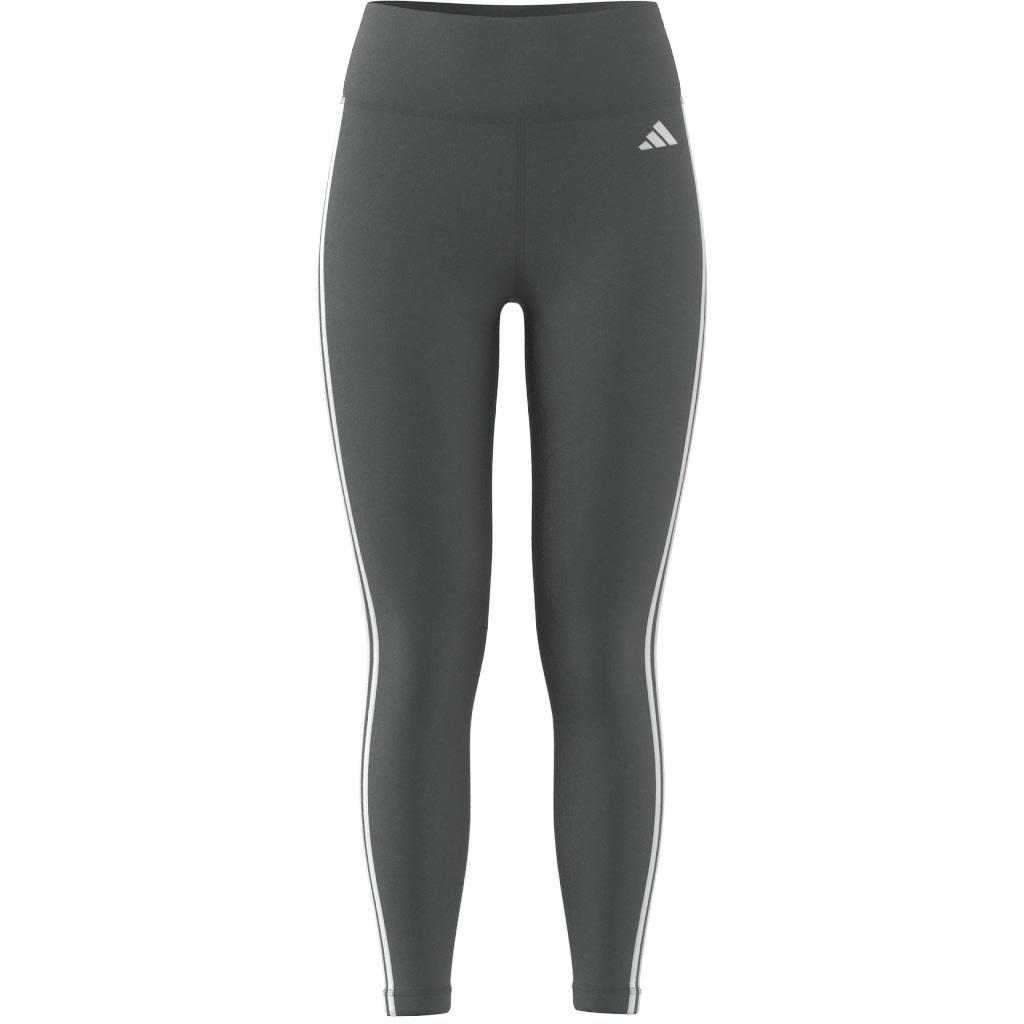 Train Essentials 3-Stripes High-Waisted 7/8 Leggings, Grey, , large image number 6