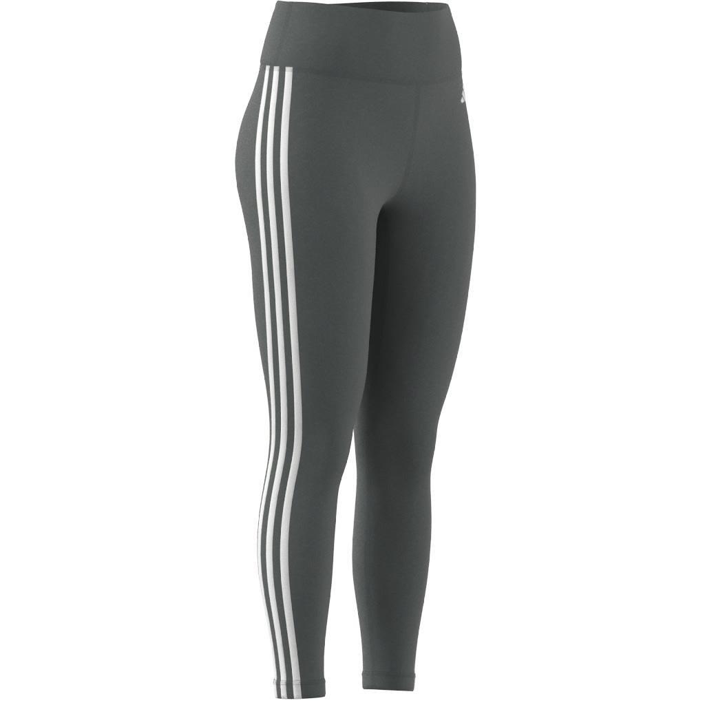 Train Essentials 3-Stripes High-Waisted 7/8 Leggings, Grey, , large image number 7