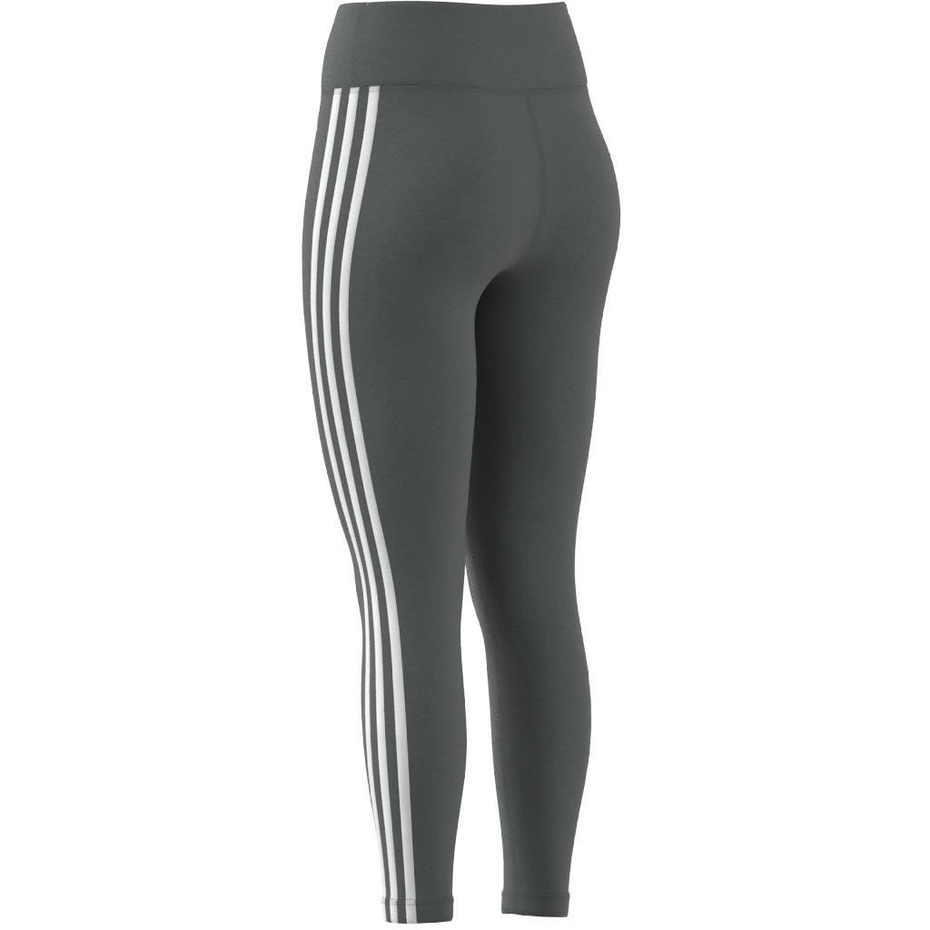 Train Essentials 3-Stripes High-Waisted 7/8 Leggings, Grey, , large image number 8