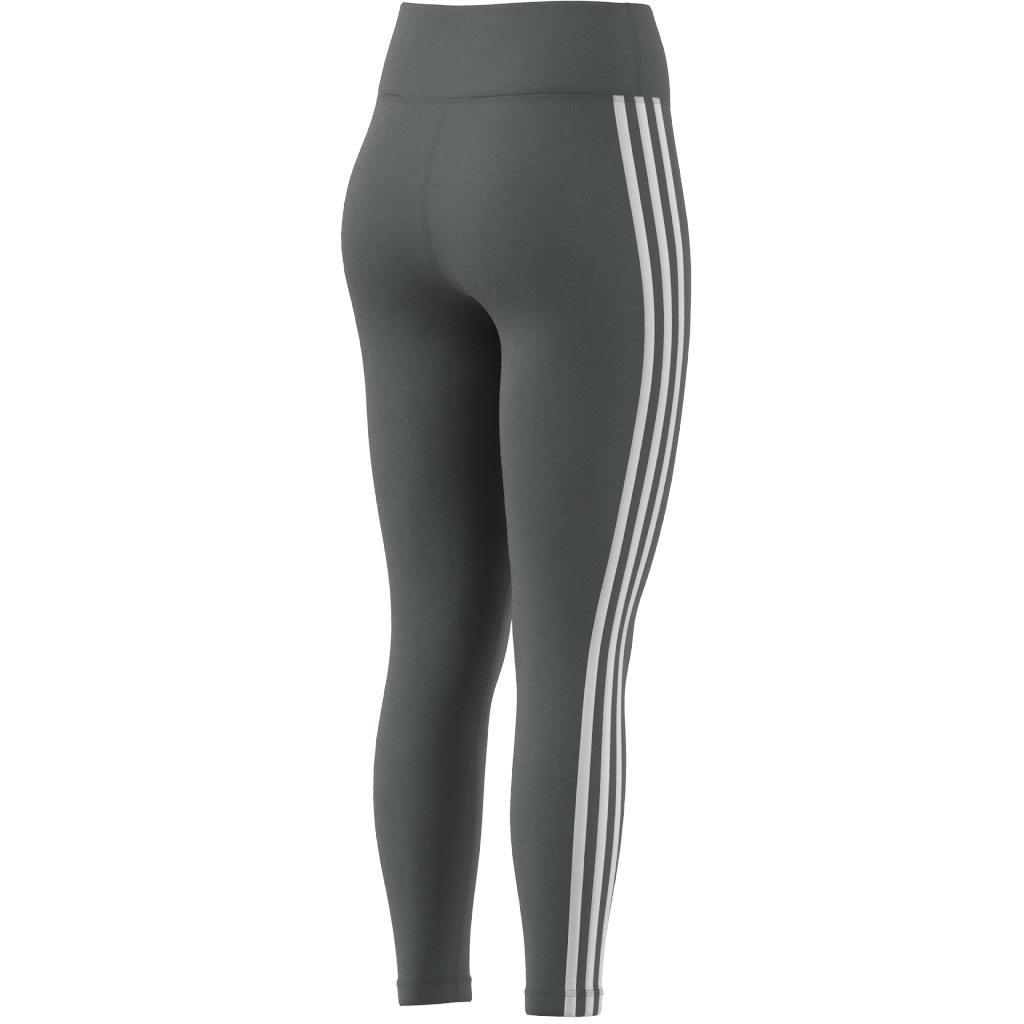 Train Essentials 3-Stripes High-Waisted 7/8 Leggings, Grey, A901_ONE, large image number 12
