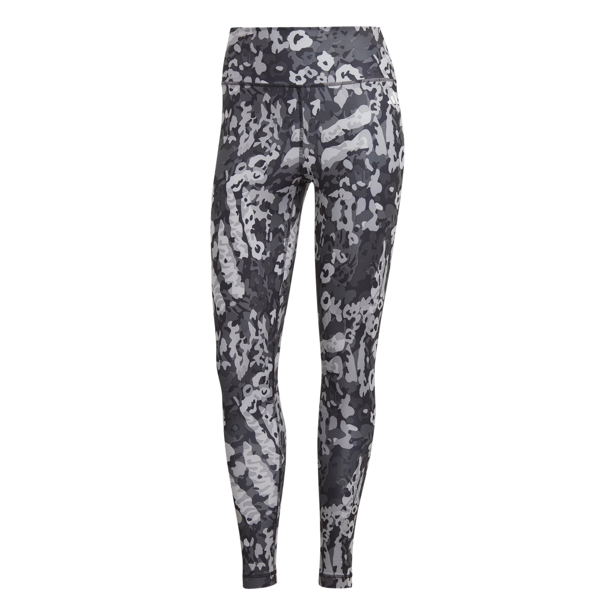 Train Essentials Printed High-Waisted 7/8 Leggings, Grey, A901_ONE, large image number 0