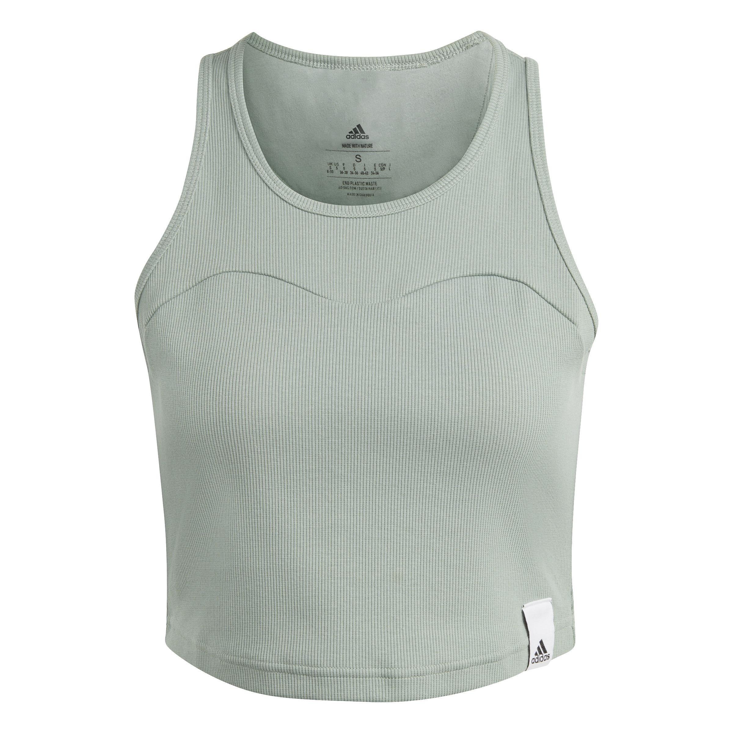 Lounge Rib Tank Top, Green, A901_ONE, large image number 2