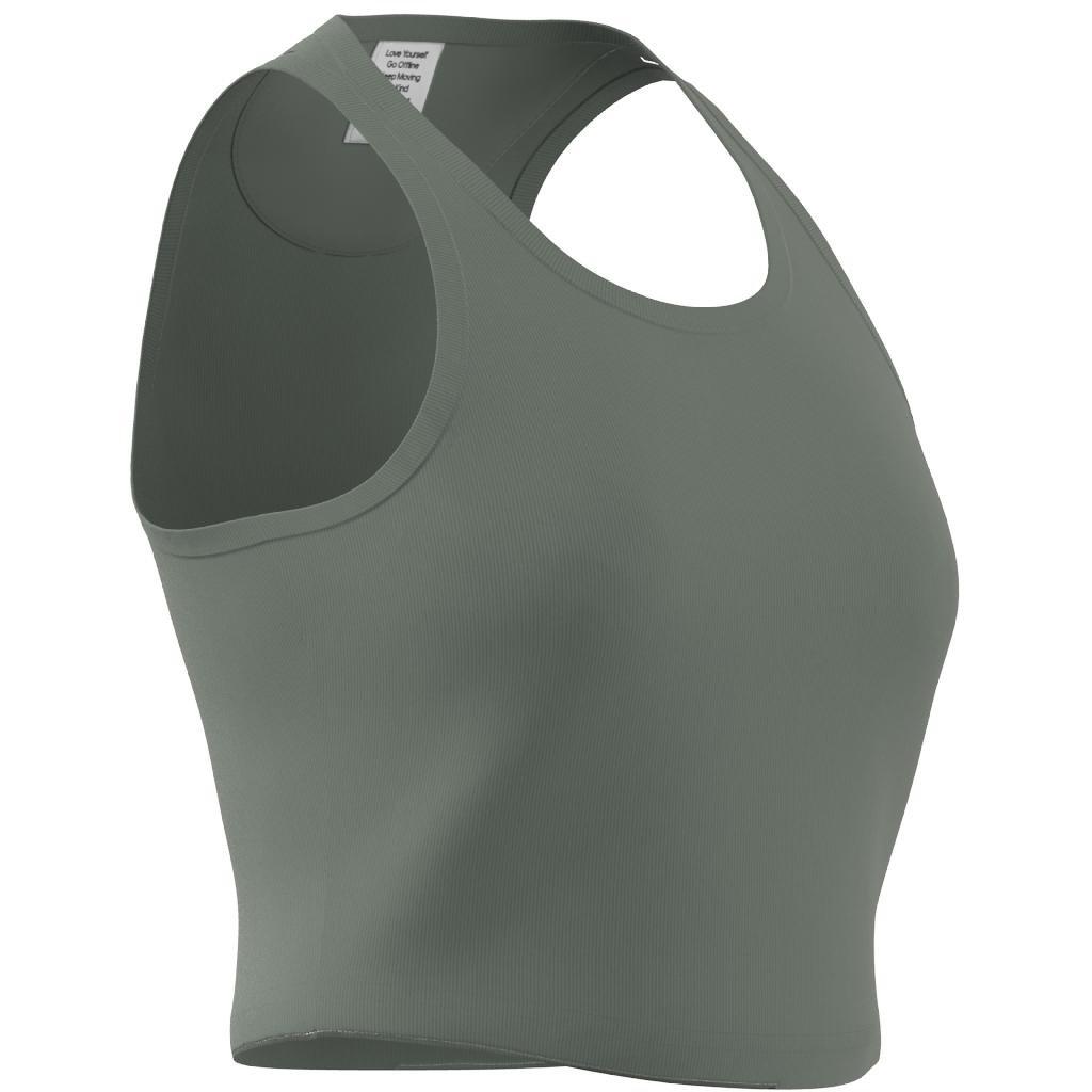 Lounge Rib Tank Top, Green, A901_ONE, large image number 7