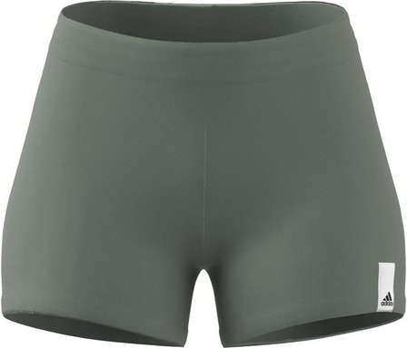 Women Lounge Rib Booty Shorts, Green, A901_ONE, large image number 0