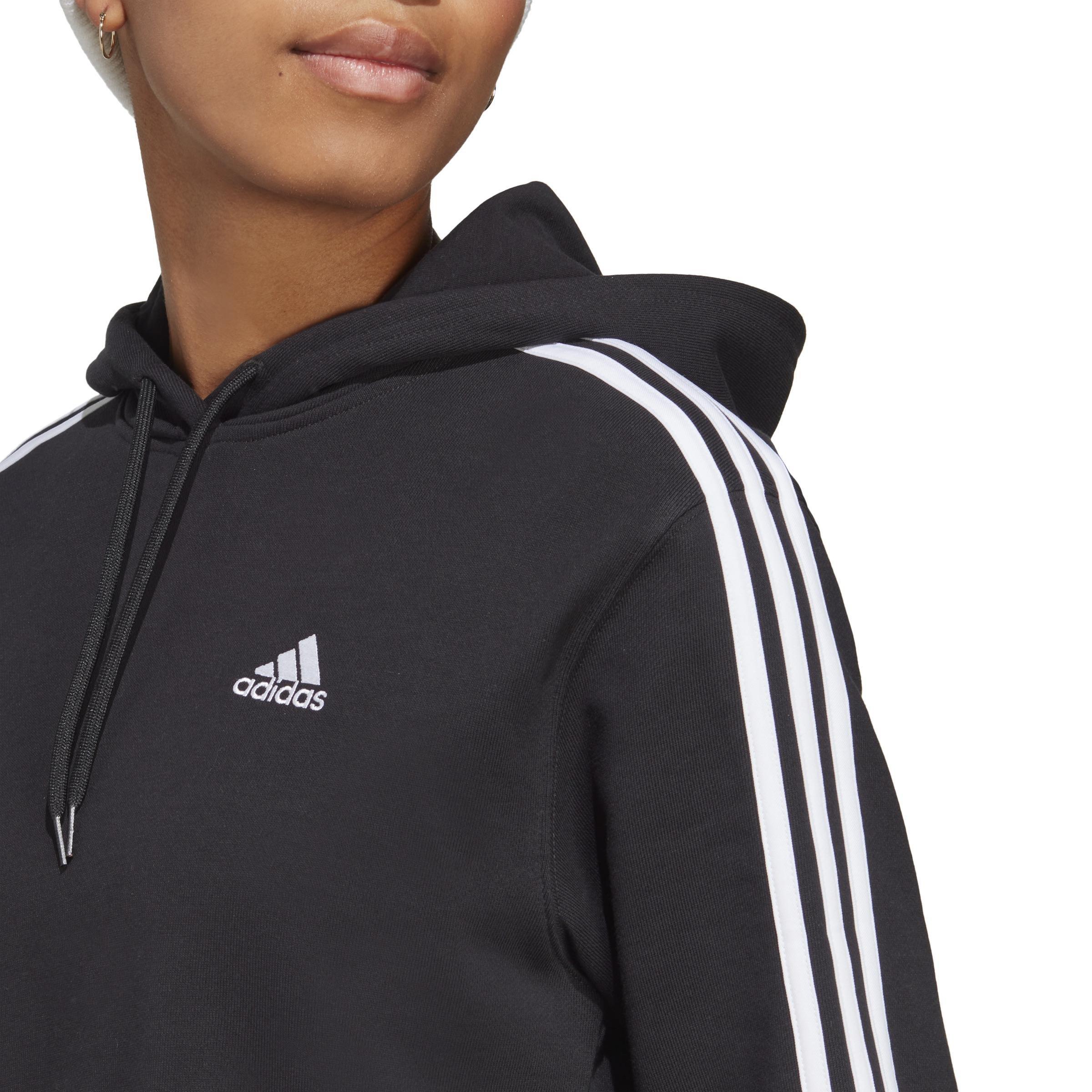 French Terry Crop Hoodie, Black, , large image number 5