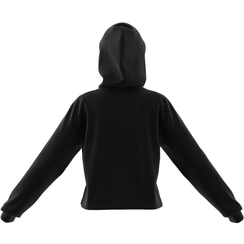 French Terry Crop Hoodie, Black, , large image number 10