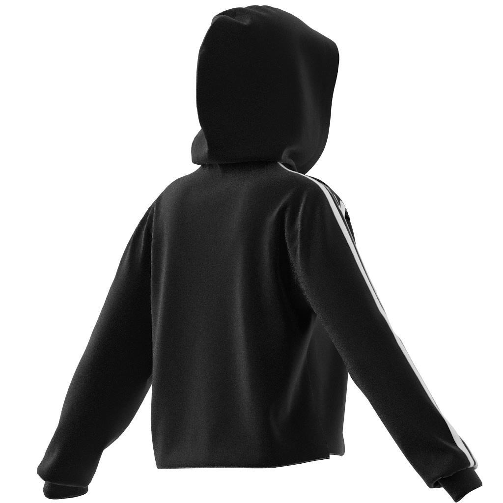 French Terry Crop Hoodie, Black, , large image number 13