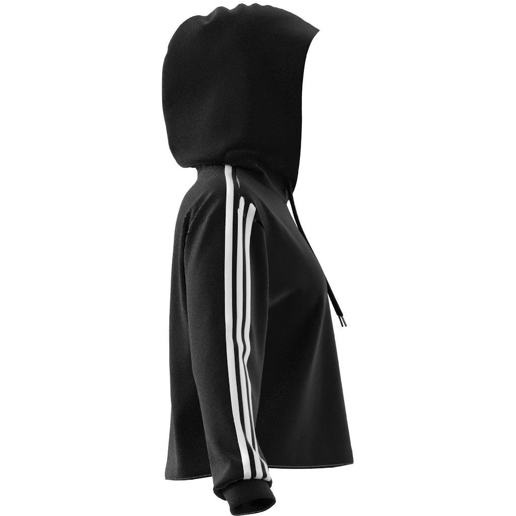 French Terry Crop Hoodie, Black, , large image number 14