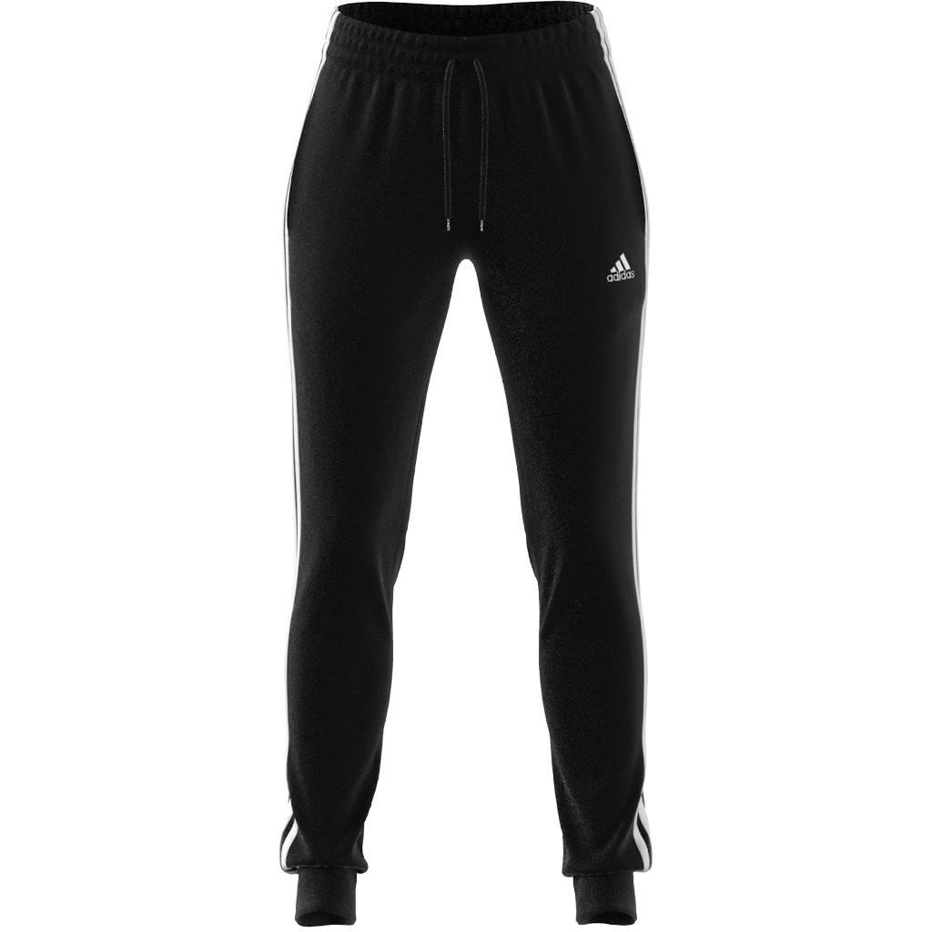 Essentials 3-Stripes French Terry Cuffed Joggers, Black, , large image number 0
